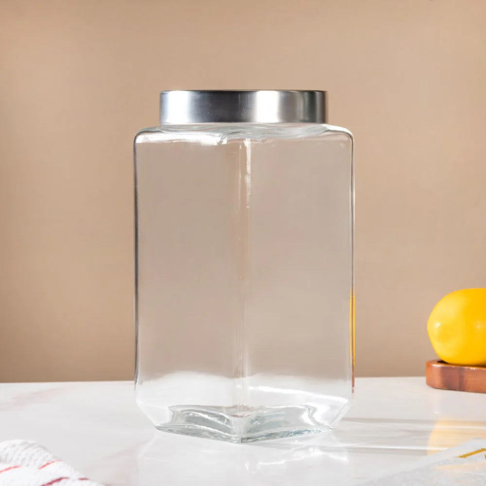 Rectangular Glass Jar With Lid 2 Litre Set Of 2 - Image 8