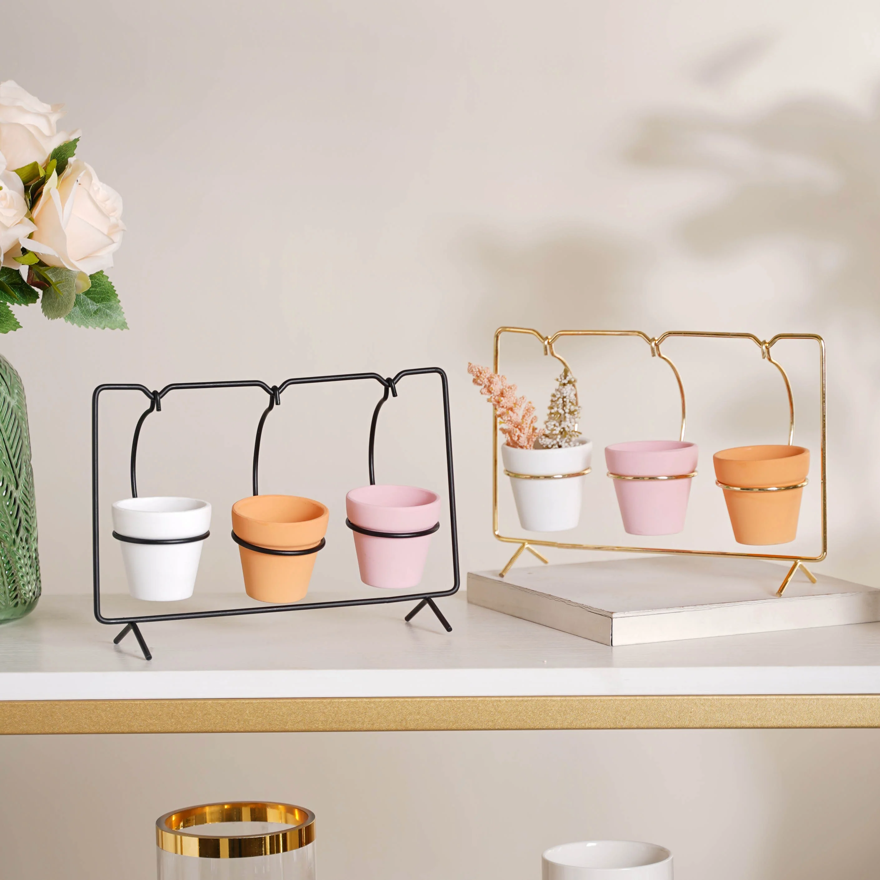 Rectangular Metal Stand Planter