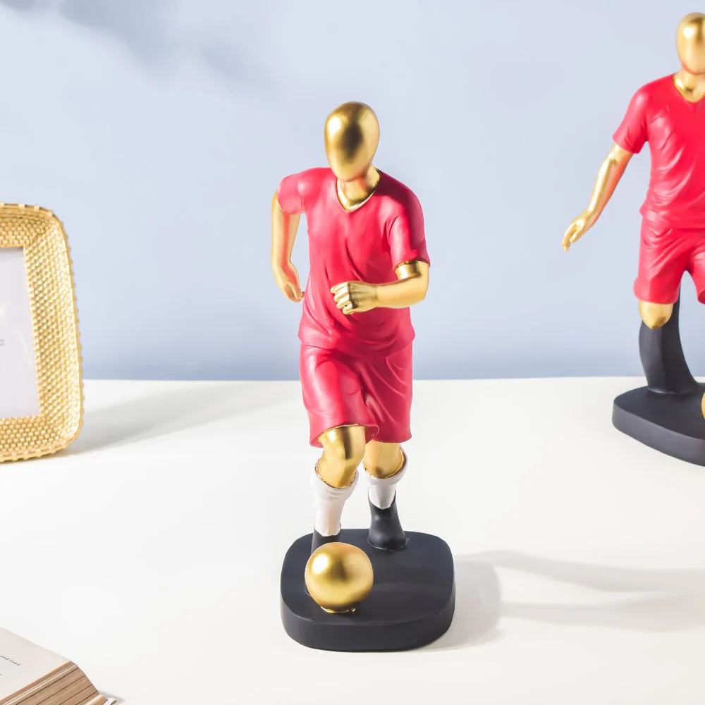 Red Jersey Footballer Decor Object 11.5 Inch - Image 5