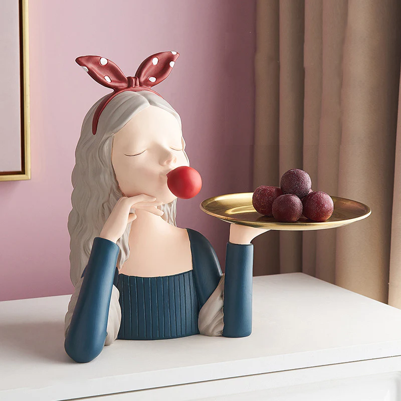 Red Ribbon Girl Showpiece Platter - Image 5