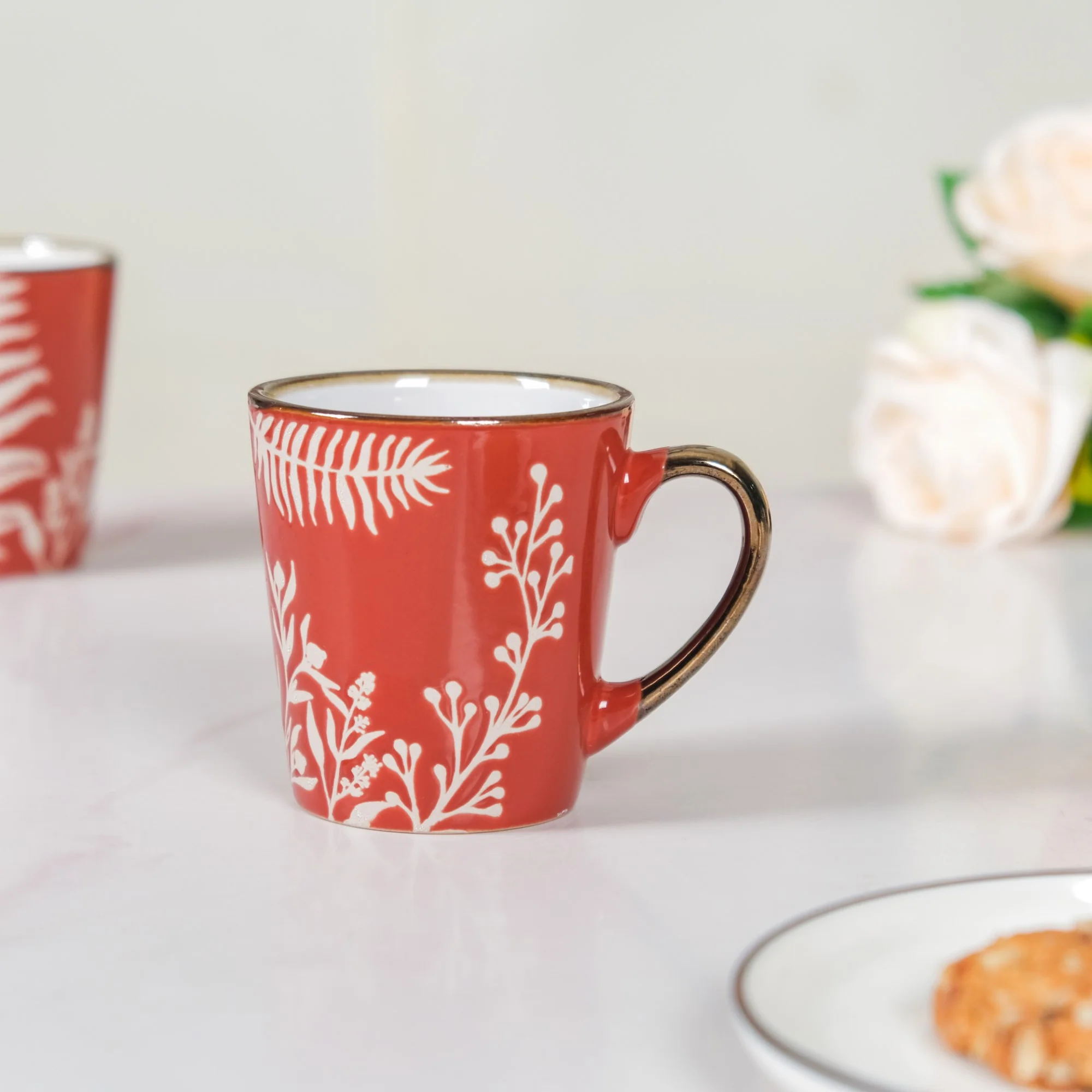 Red Tea Coffee Cup Set of 6 200ml - Image 5