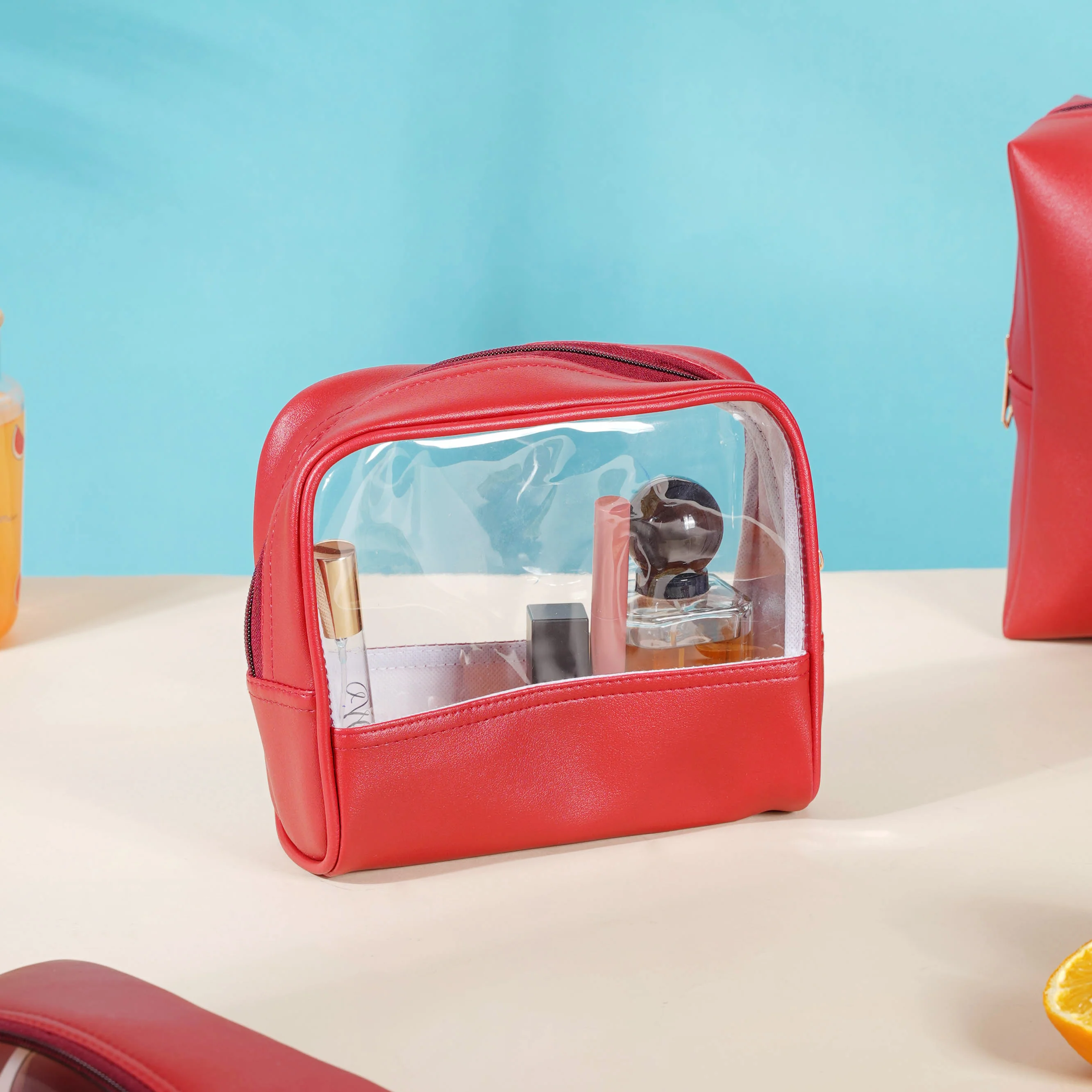 Red Travel Kit Set of 4 - Image 12
