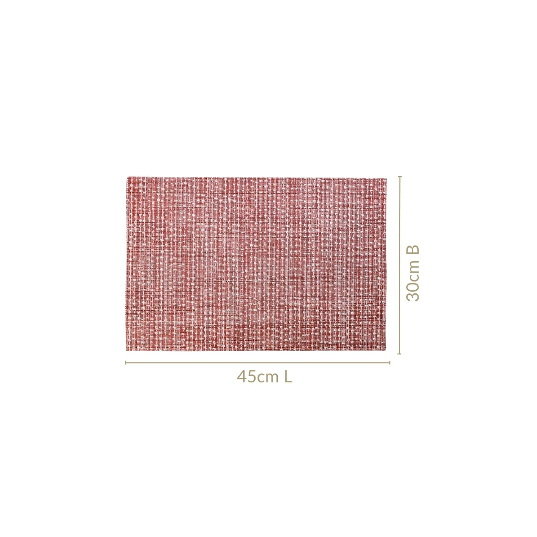 Red White Placemat Set Of 6 - Image 4