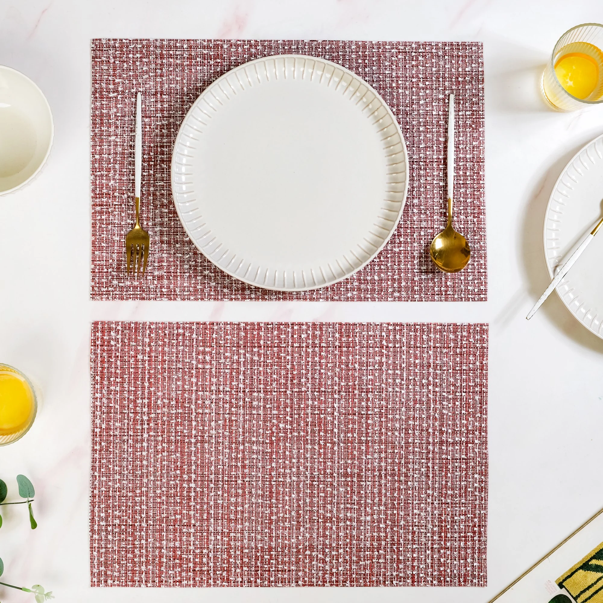 Red White Placemat Set Of 6 - Image 7