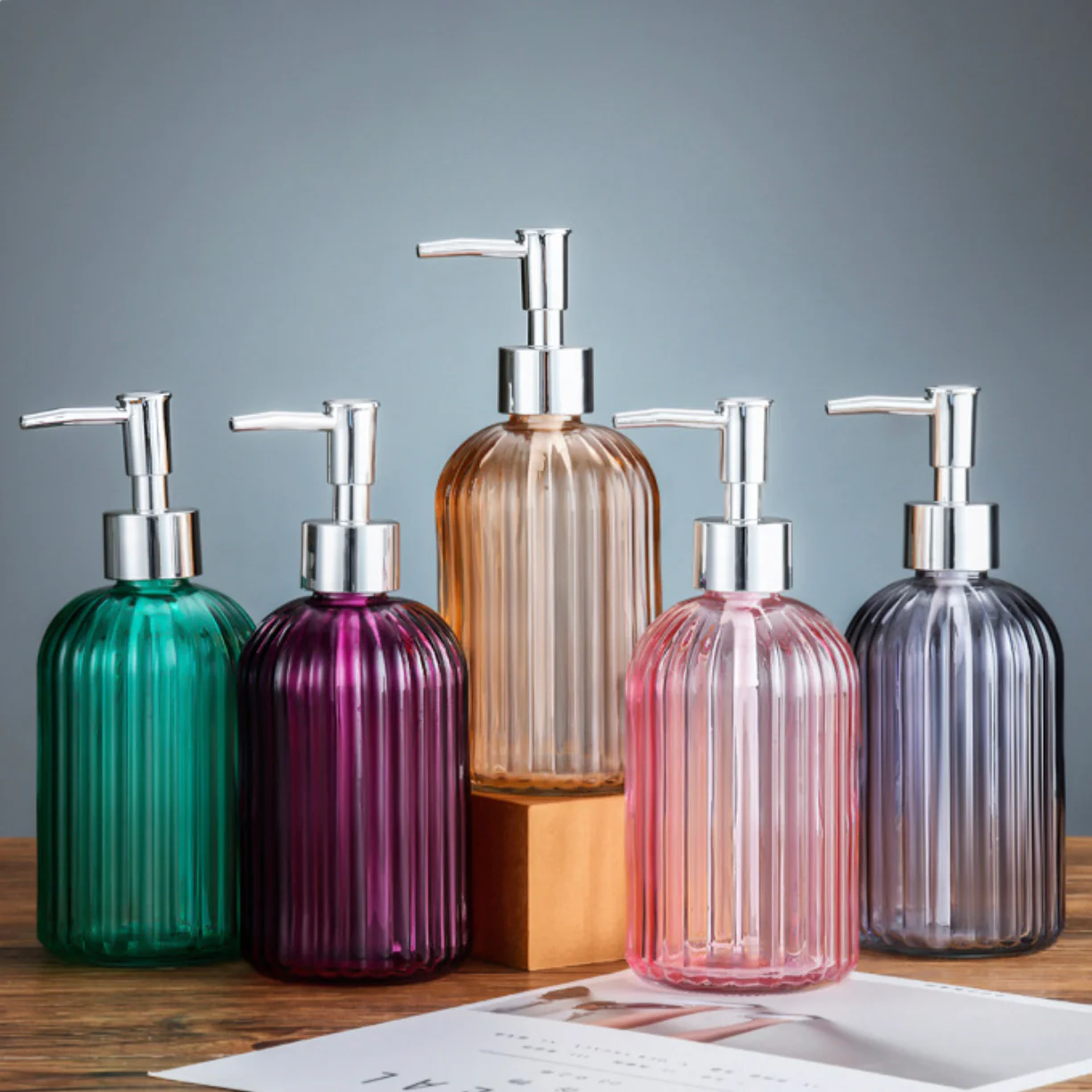 Regal Pink Glass Dispenser With Nozzle - Image 10