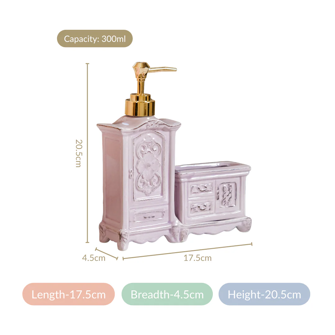 Retro Ceramic Liquid Dispenser Lavender - Image 5