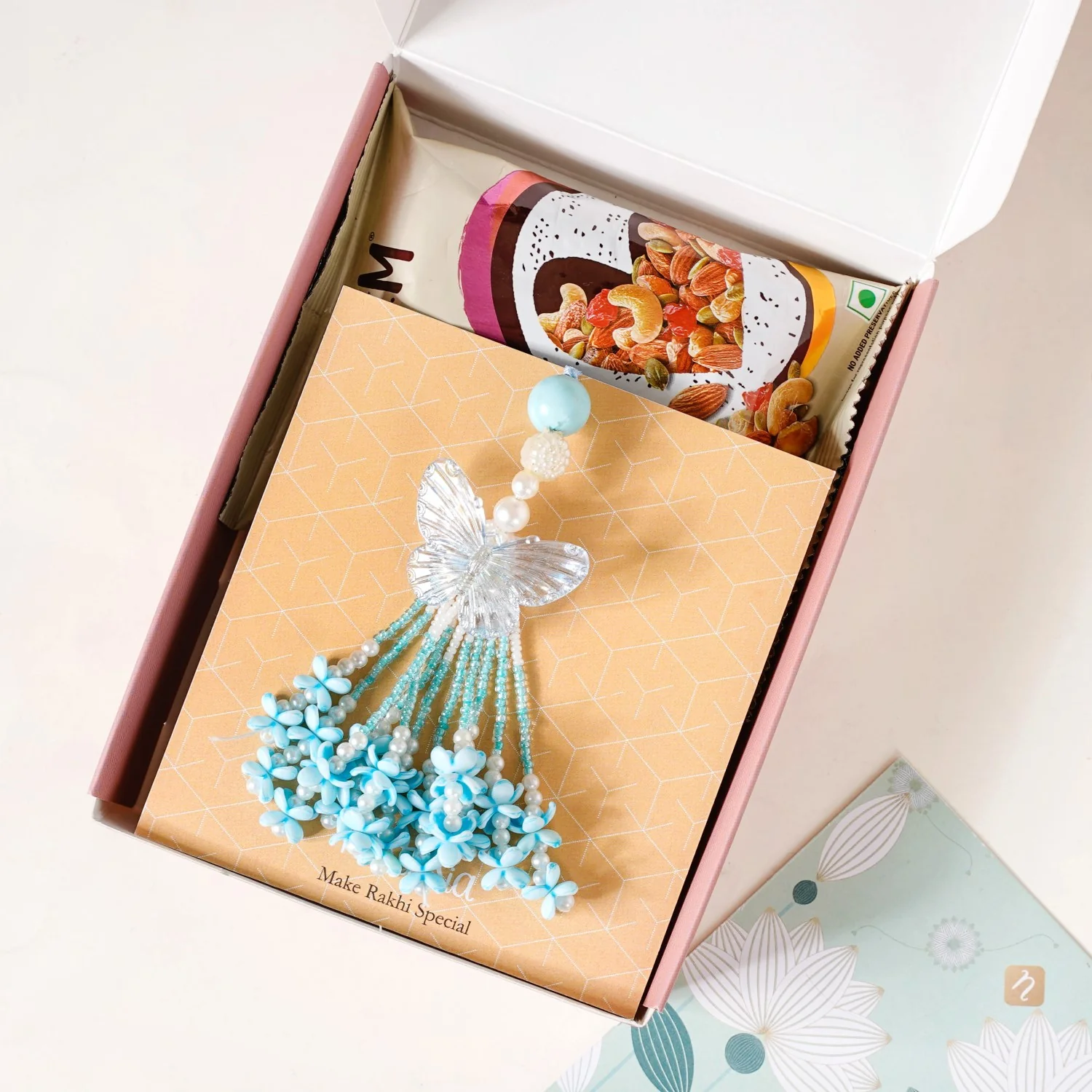 Retro Chic Lumba Rakhi Gift Hamper For Sister - Image 5