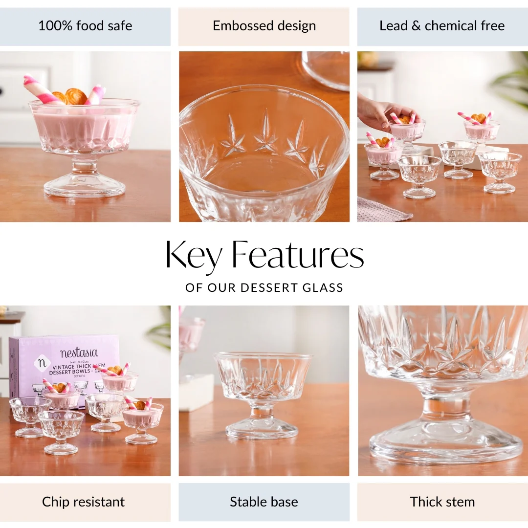 Retro Dessert Glass Set Of 6 120ml - Image 5