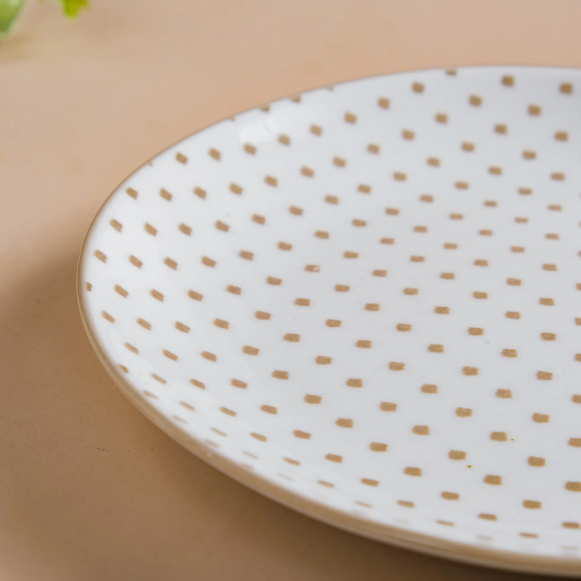 Retro White Ceramic Snack Plate 7.5 Inch Set Of 2 - Image 7