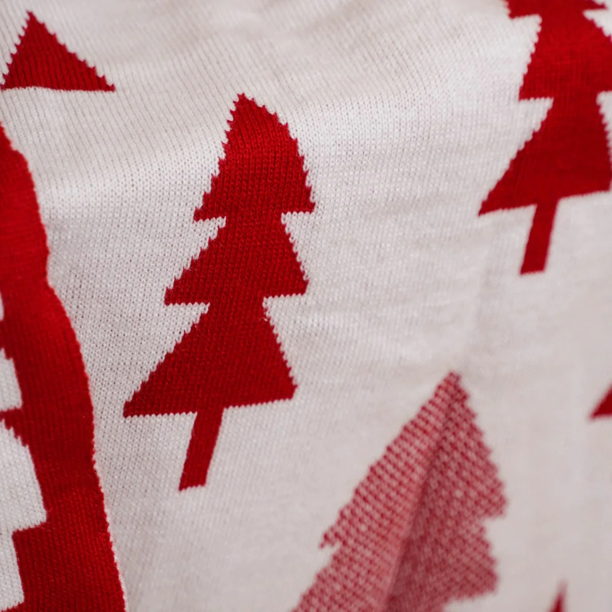 Reversible Red Tree Throw Blanket - Image 7