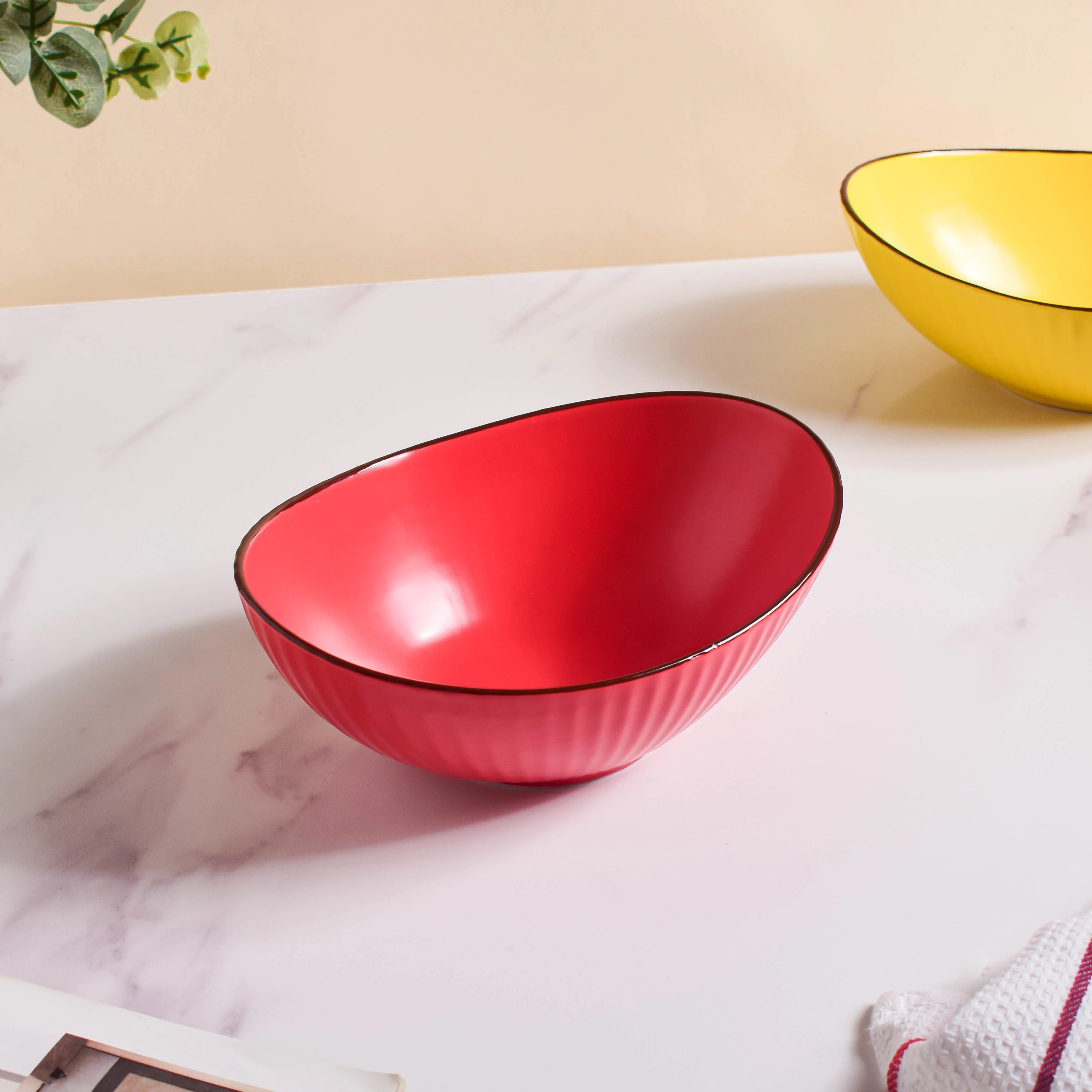 Ribbed Boat Serving Bowl - Image 7