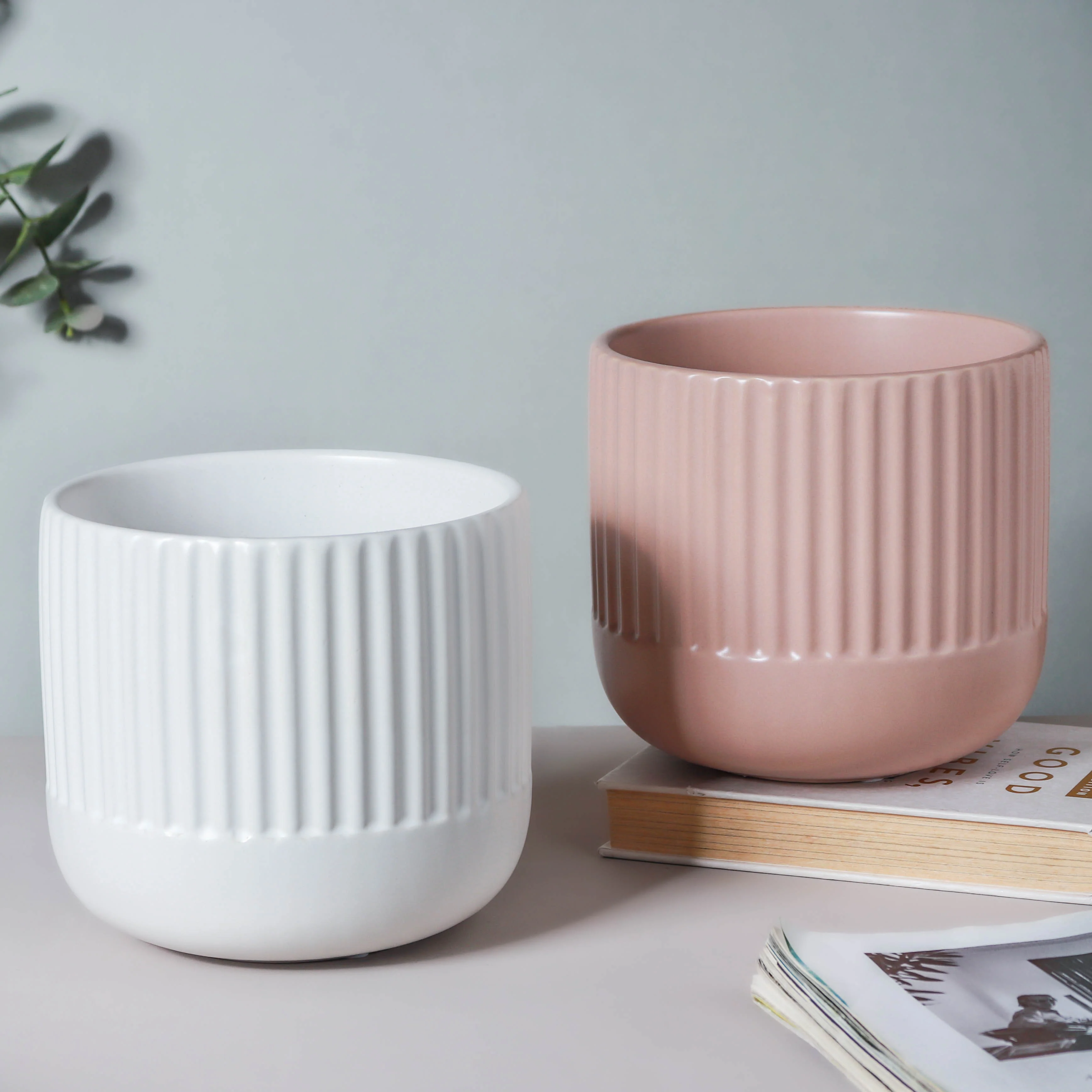 Ribbed Flower Pot - Image 8