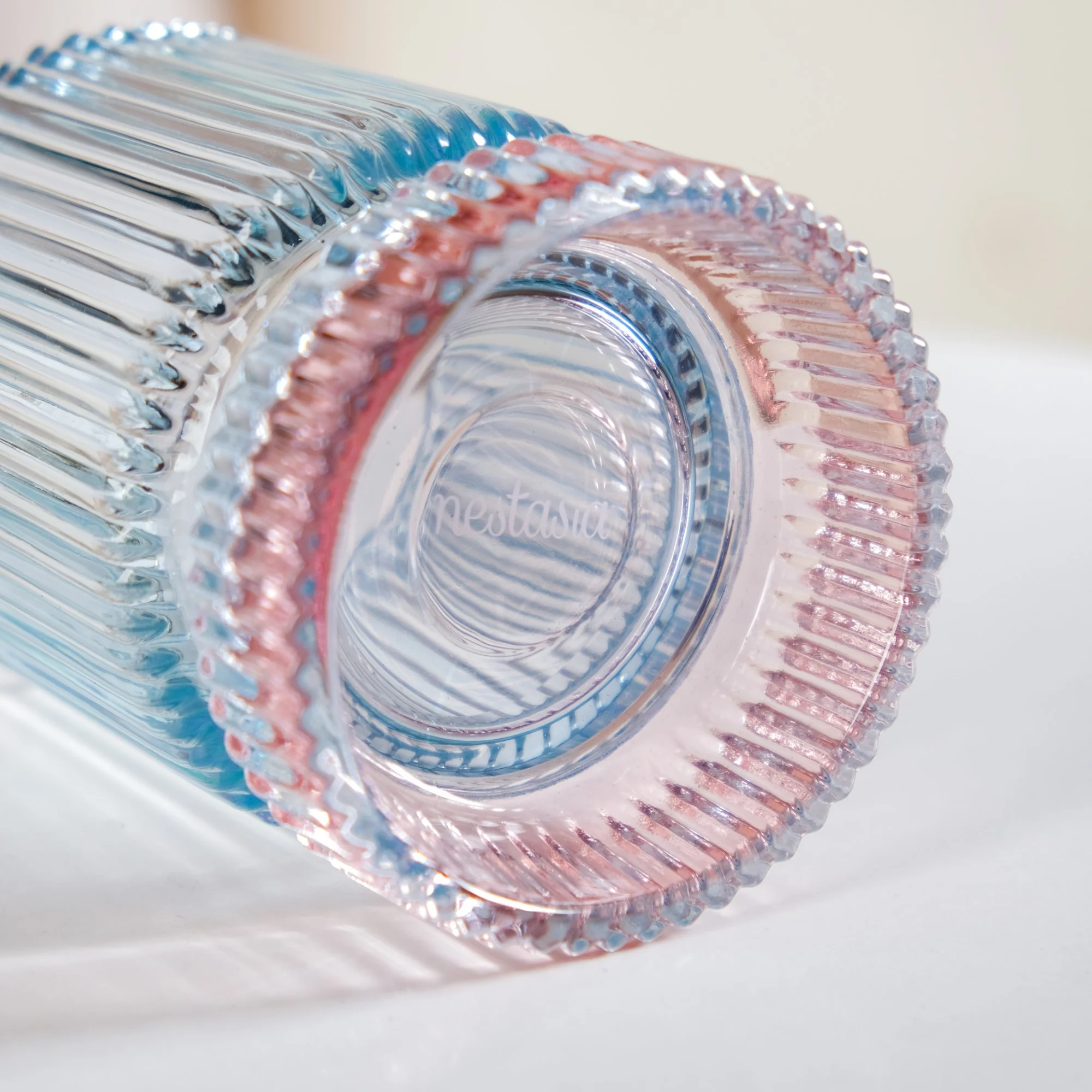 Ribbed Texture Glass Tealight Candle Holder - Image 8