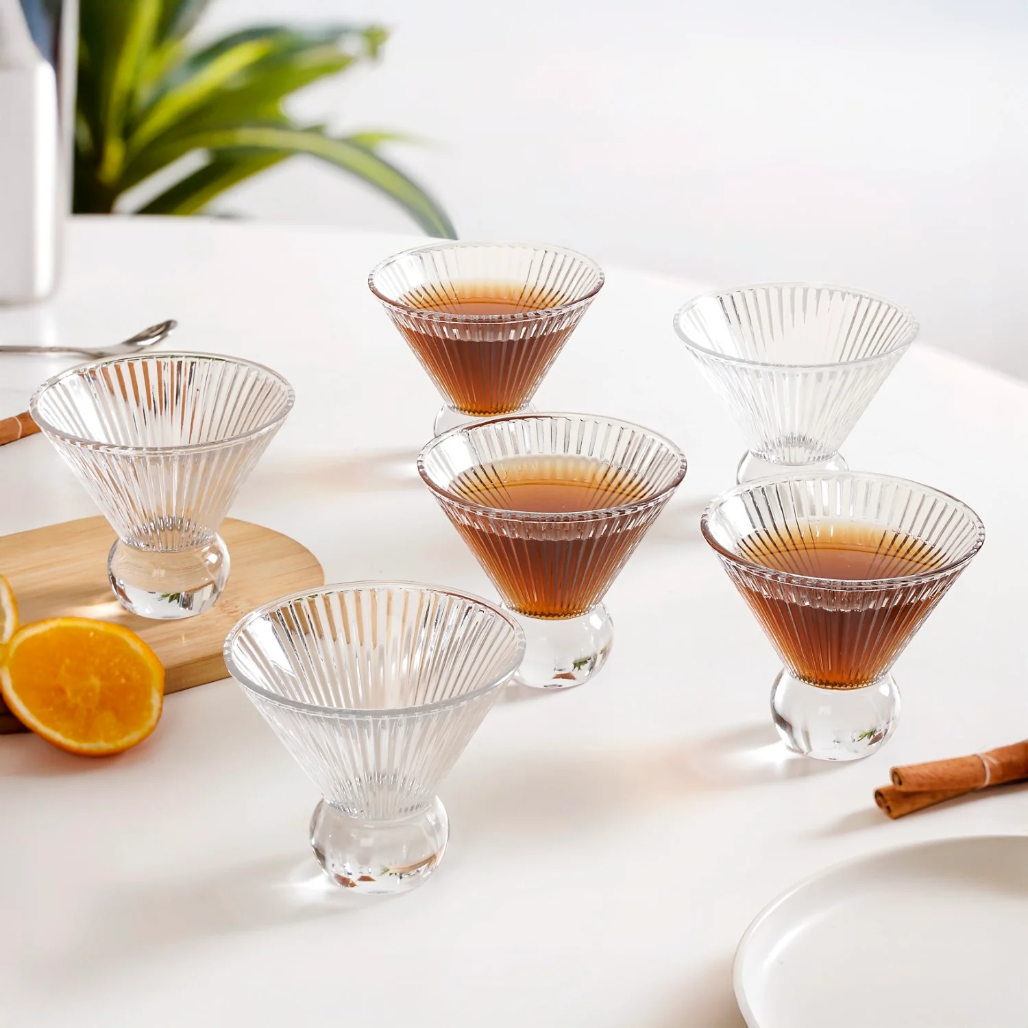 Ridged Cocktail Glass Set Of 6 180ml - Image 9
