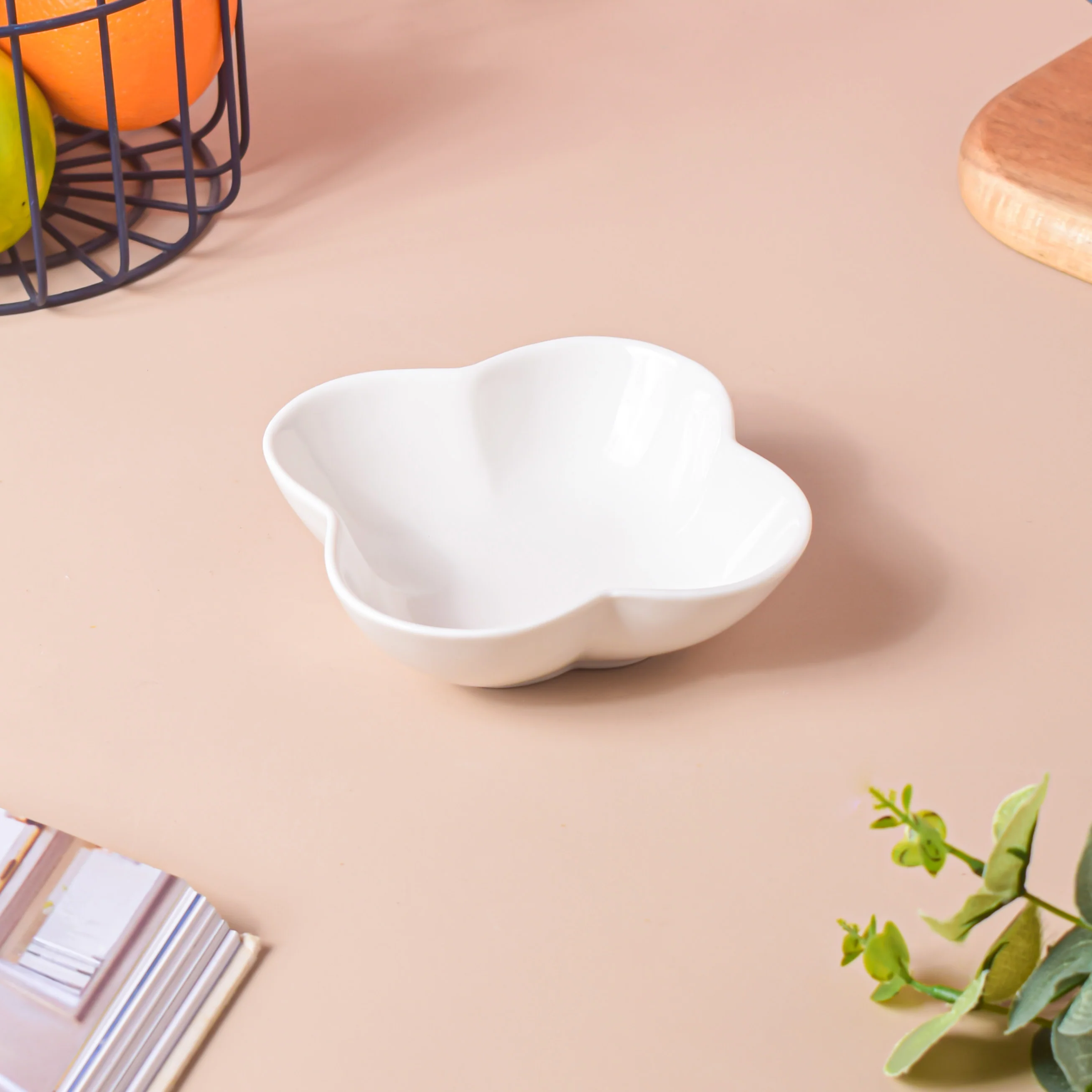 Riona Bloom Ceramic Bowl White 200 ml
