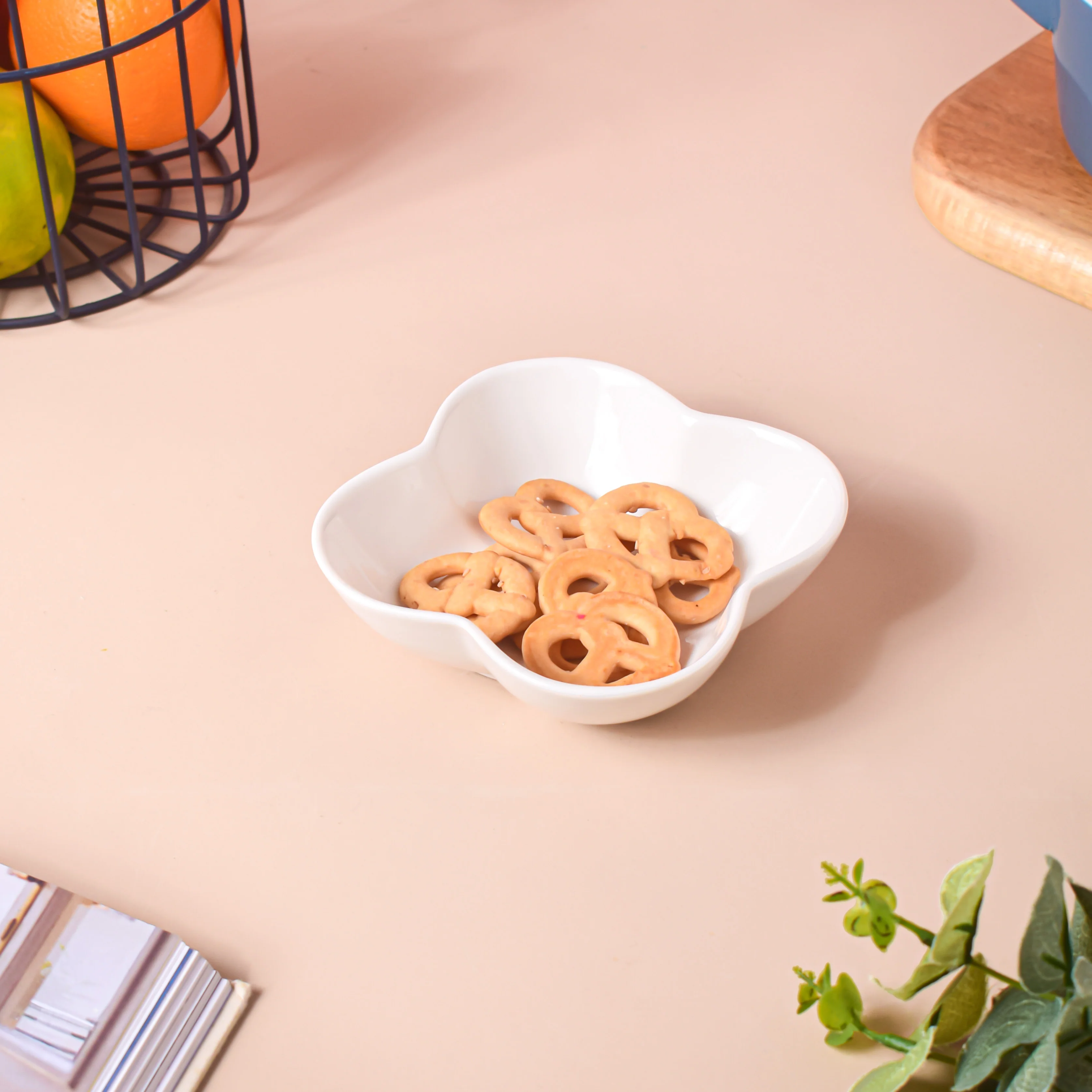 Riona Bloom Ceramic Bowl White 200 ml - Image 4