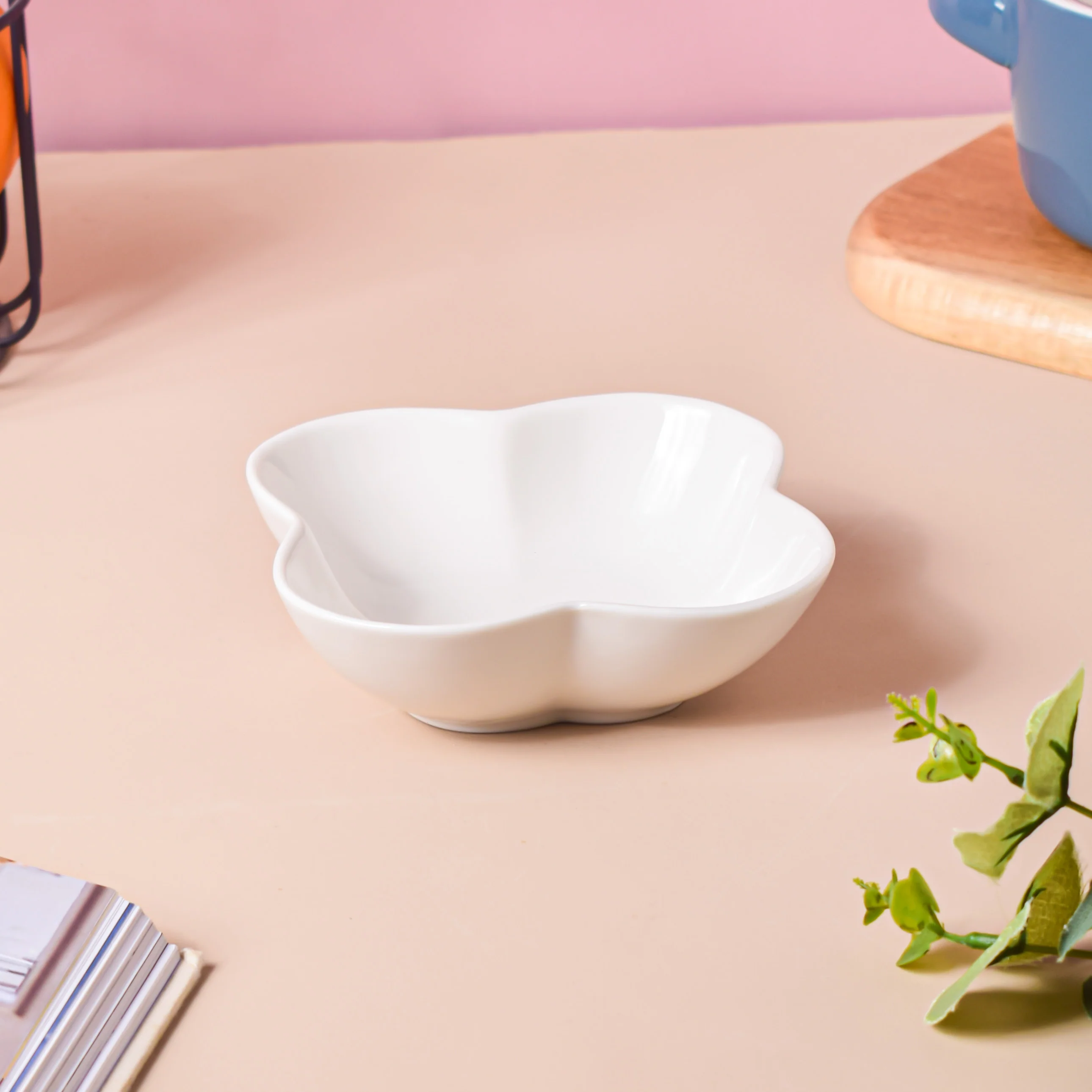 Riona Bloom Ceramic Bowl White 200 ml - Image 5