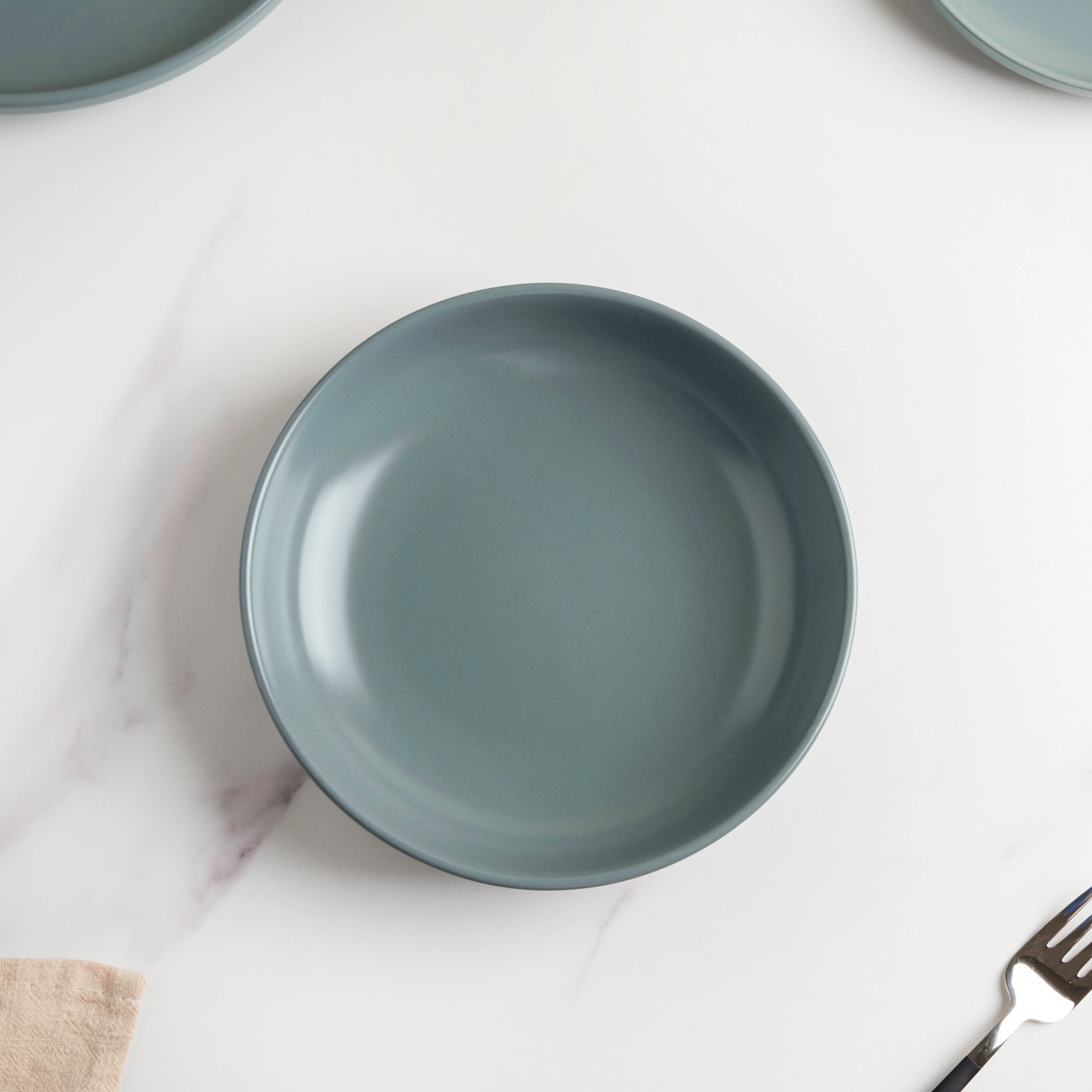 Riona Ceramic Deep Dish Green Grey 8 Inch - Image 4