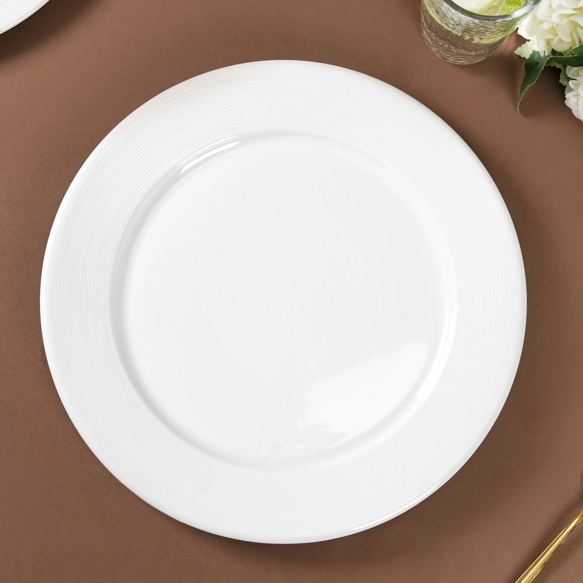 Riona Ceramic Dinner Plate White 12 Inch - Image 4