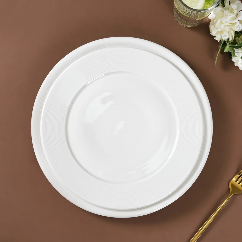 Riona Ceramic Dinner Plate White 12 Inch - Image 6