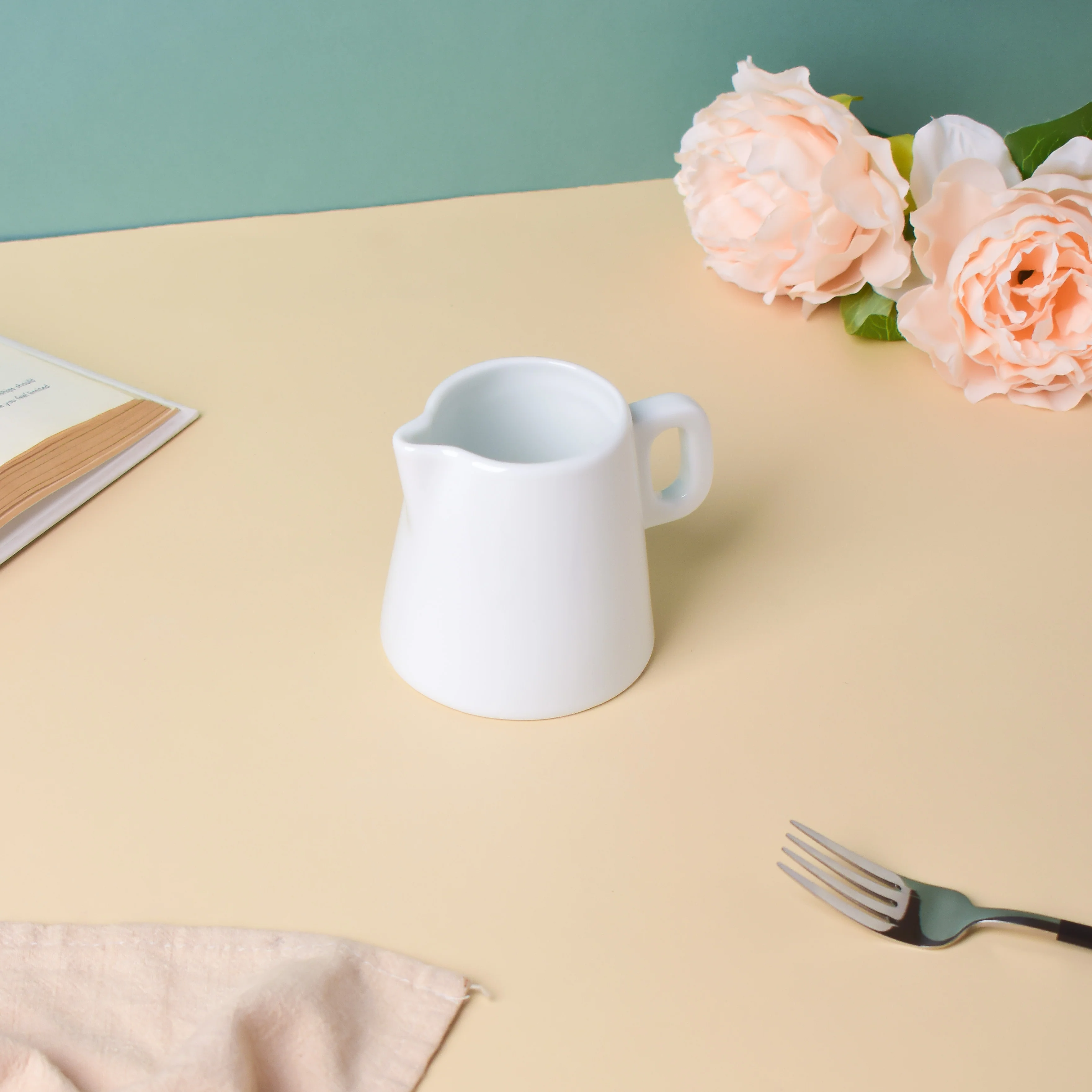 Riona Ceramic Mini Milk Pot White - Image 4
