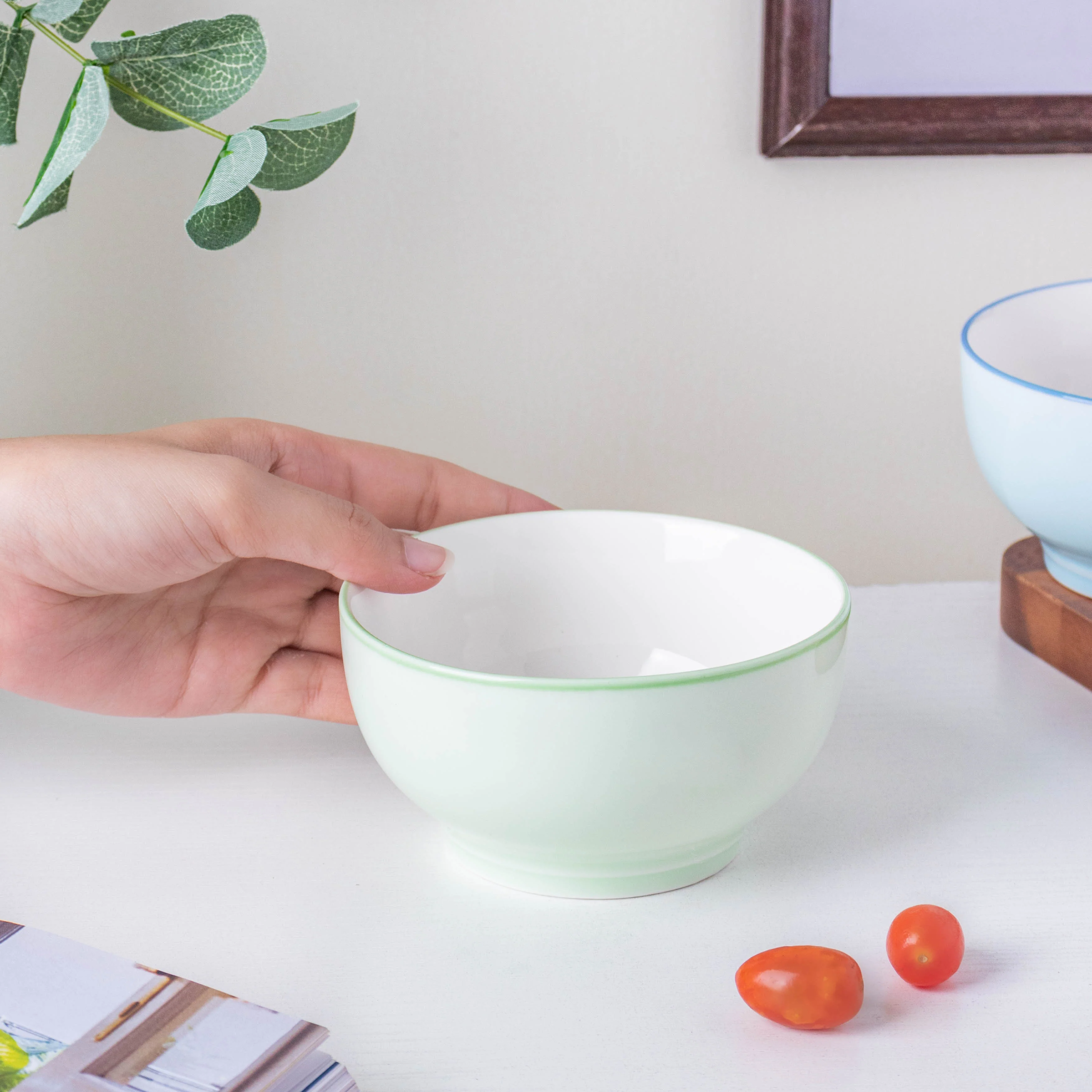 Riona Ceramic Side Bowl Mint Green 300 ml - Image 2