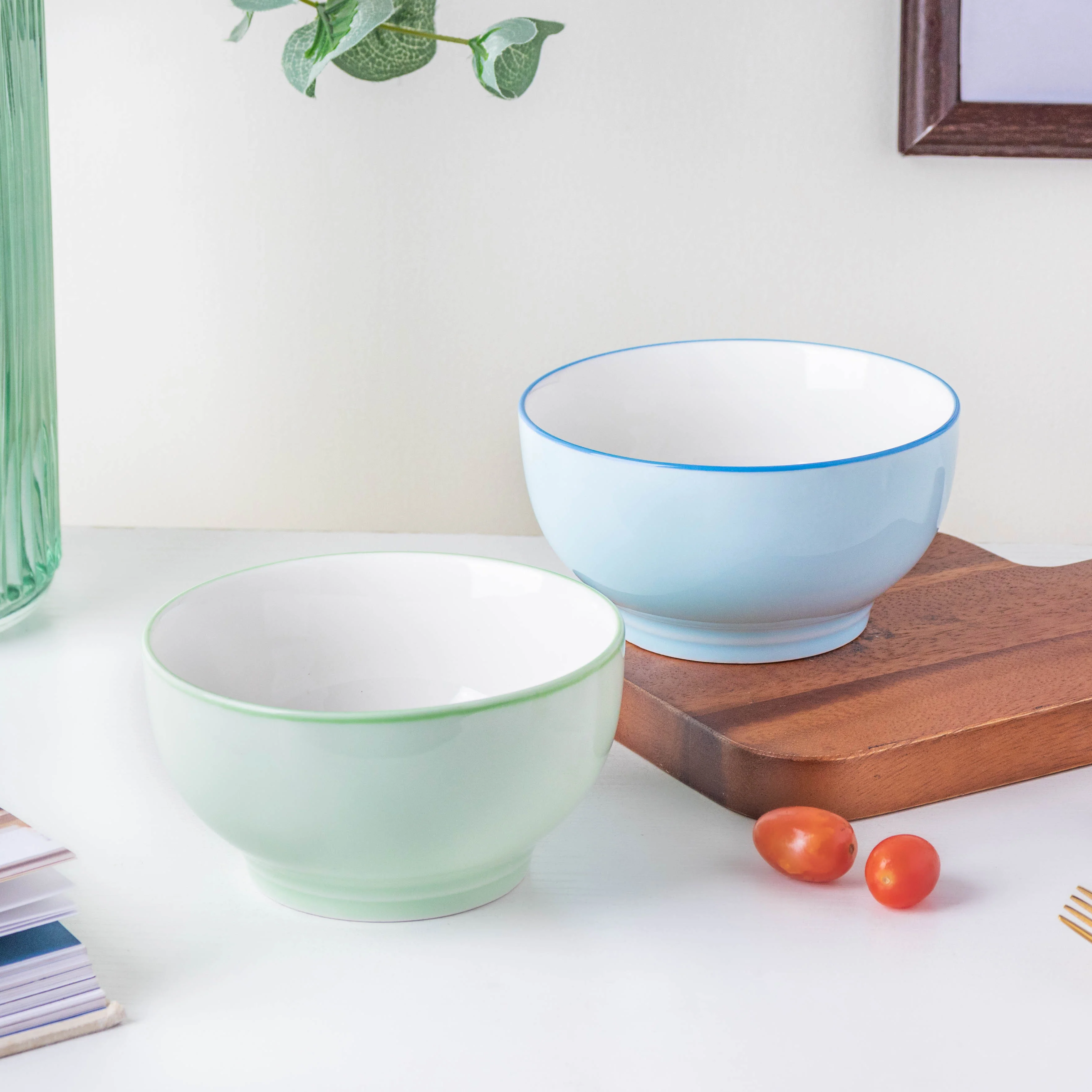 Riona Ceramic Side Bowl Mint Green 300 ml - Image 5