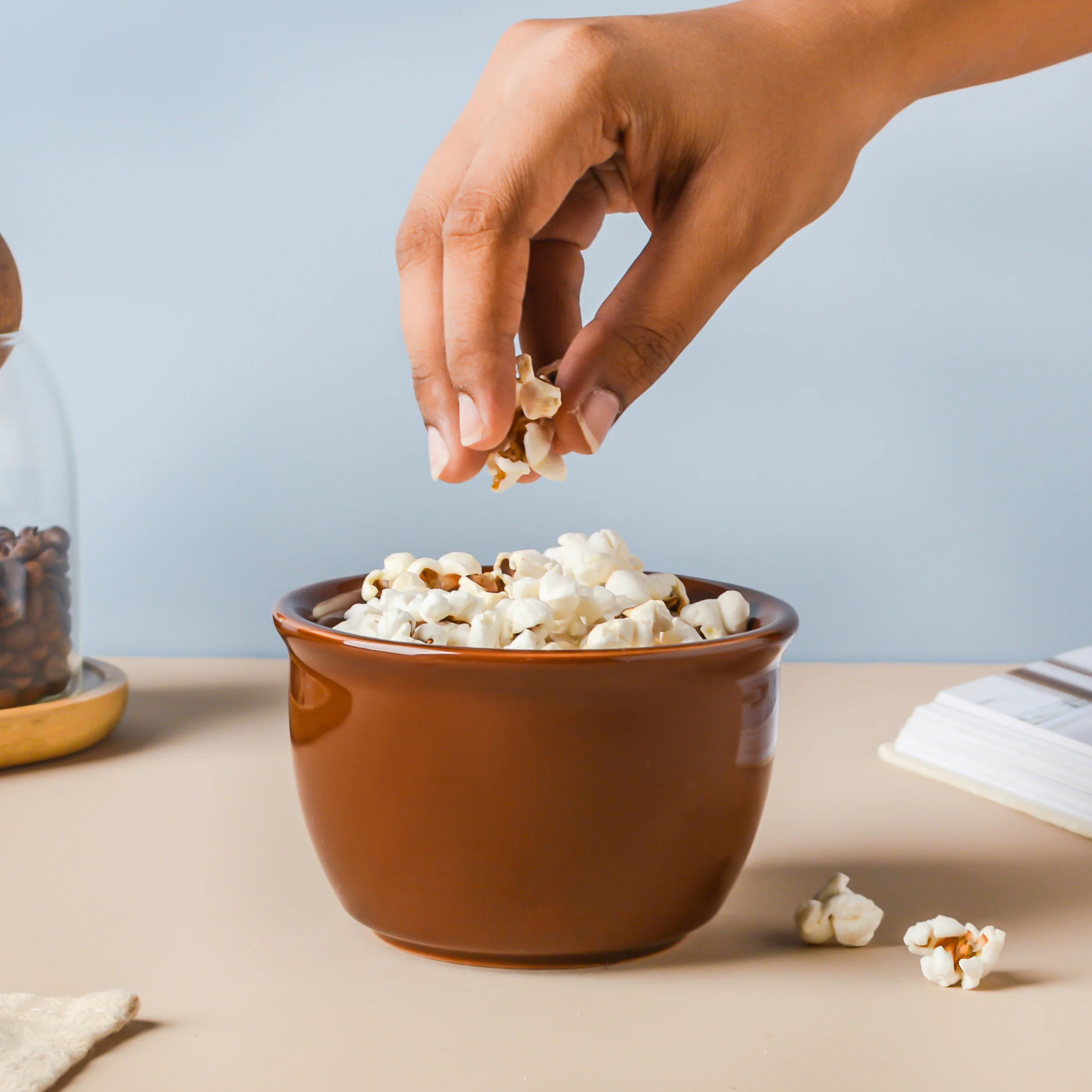 Riona Ceramic Snack Bowl Brown 300 ml - Image 5