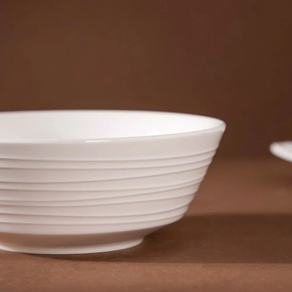Riona Ceramic Snack Bowl White 600 ml - Image 3