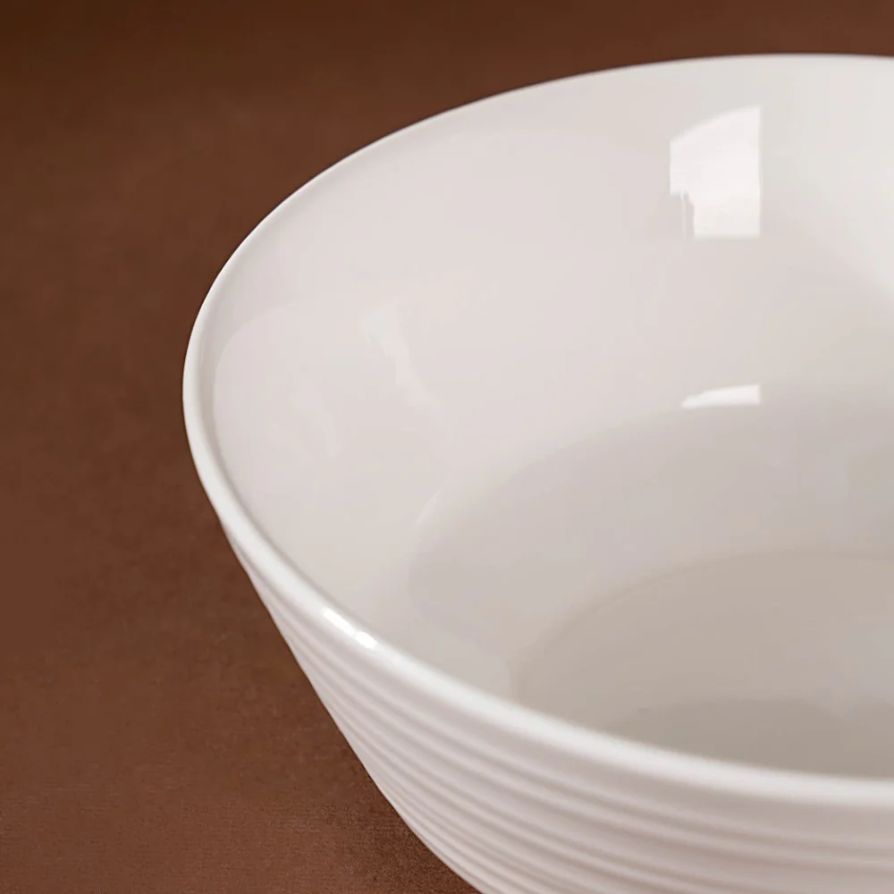 Riona Ceramic Snack Bowl White 600 ml - Image 4