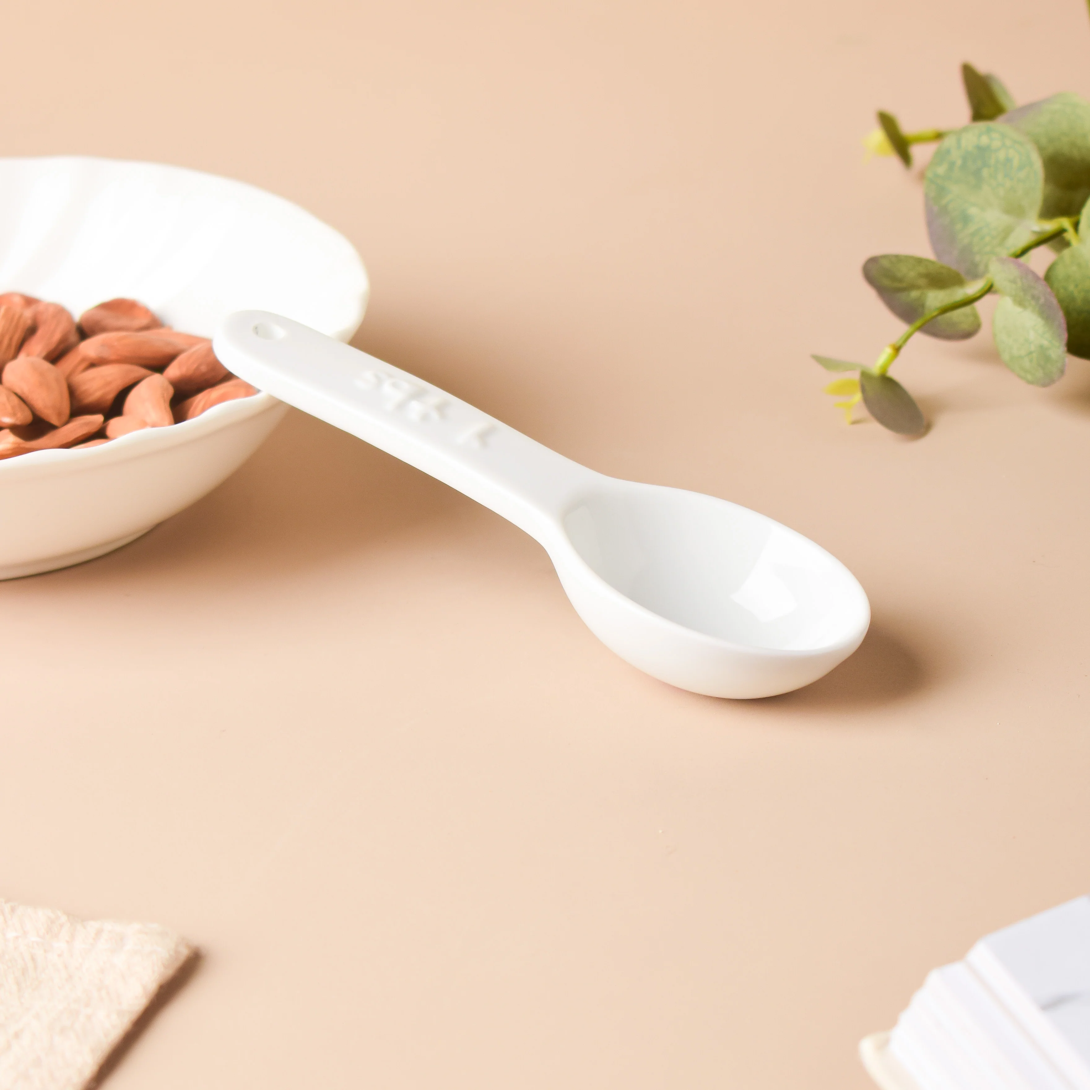 Riona Ceramic Teaspoon White - Image 3