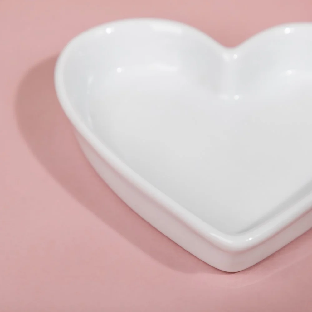 Riona Heart Ceramic Small Dish White - Image 6
