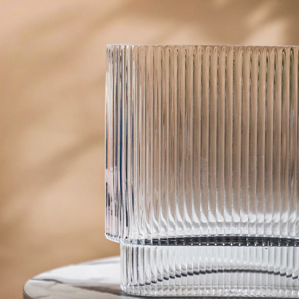 Ripple Modern Glass Vase 8 Inch - Image 4