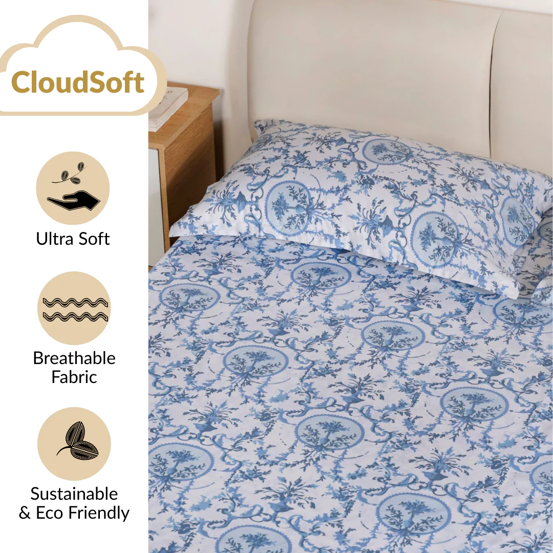 Riviera Pure Cotton King Size Bedding Set 275x275cm - Image 5
