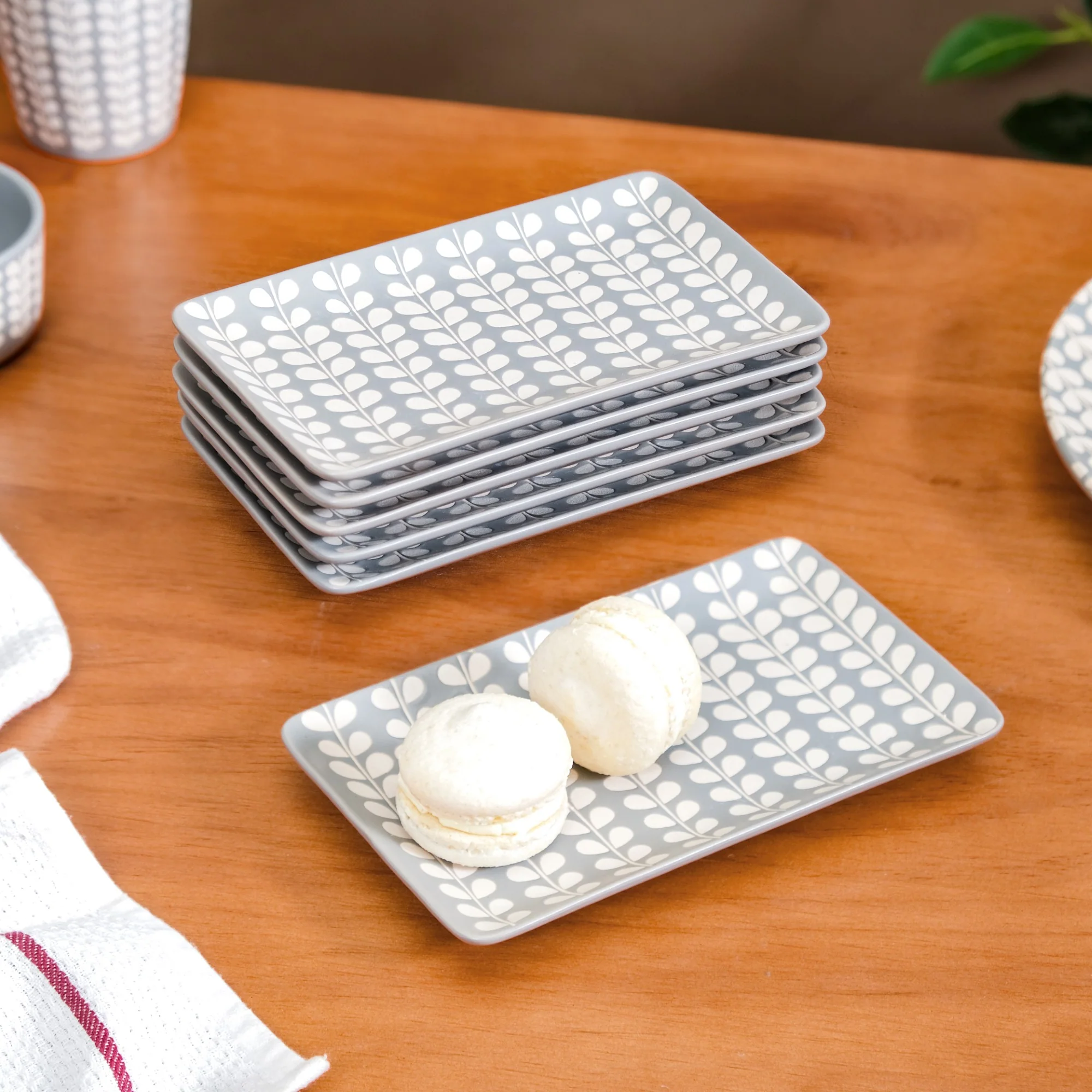 Robinia Ceramic Serving Platter Set of 6 7 Inch - Image 2
