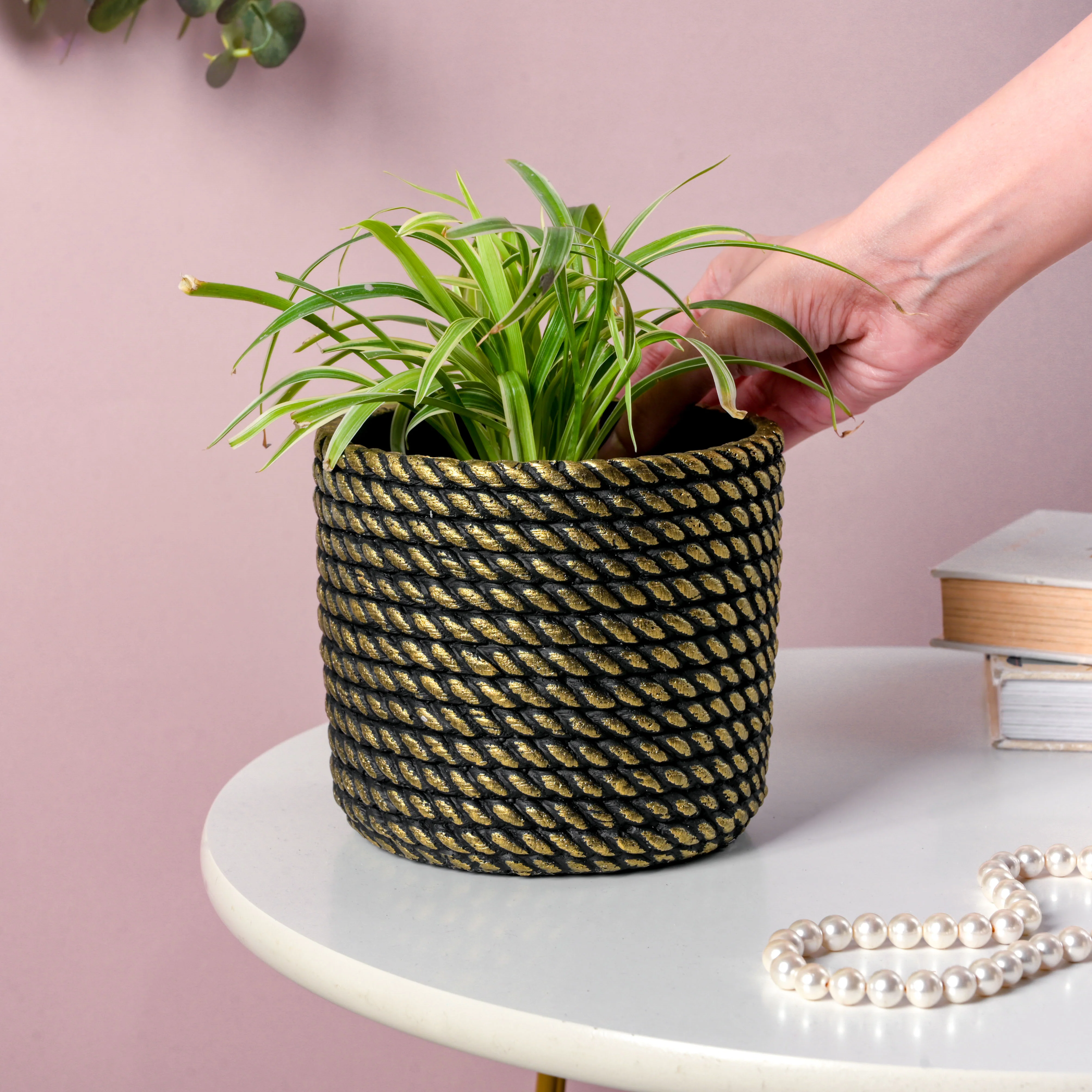 Ceramic Rope Planter Pot - Image 2