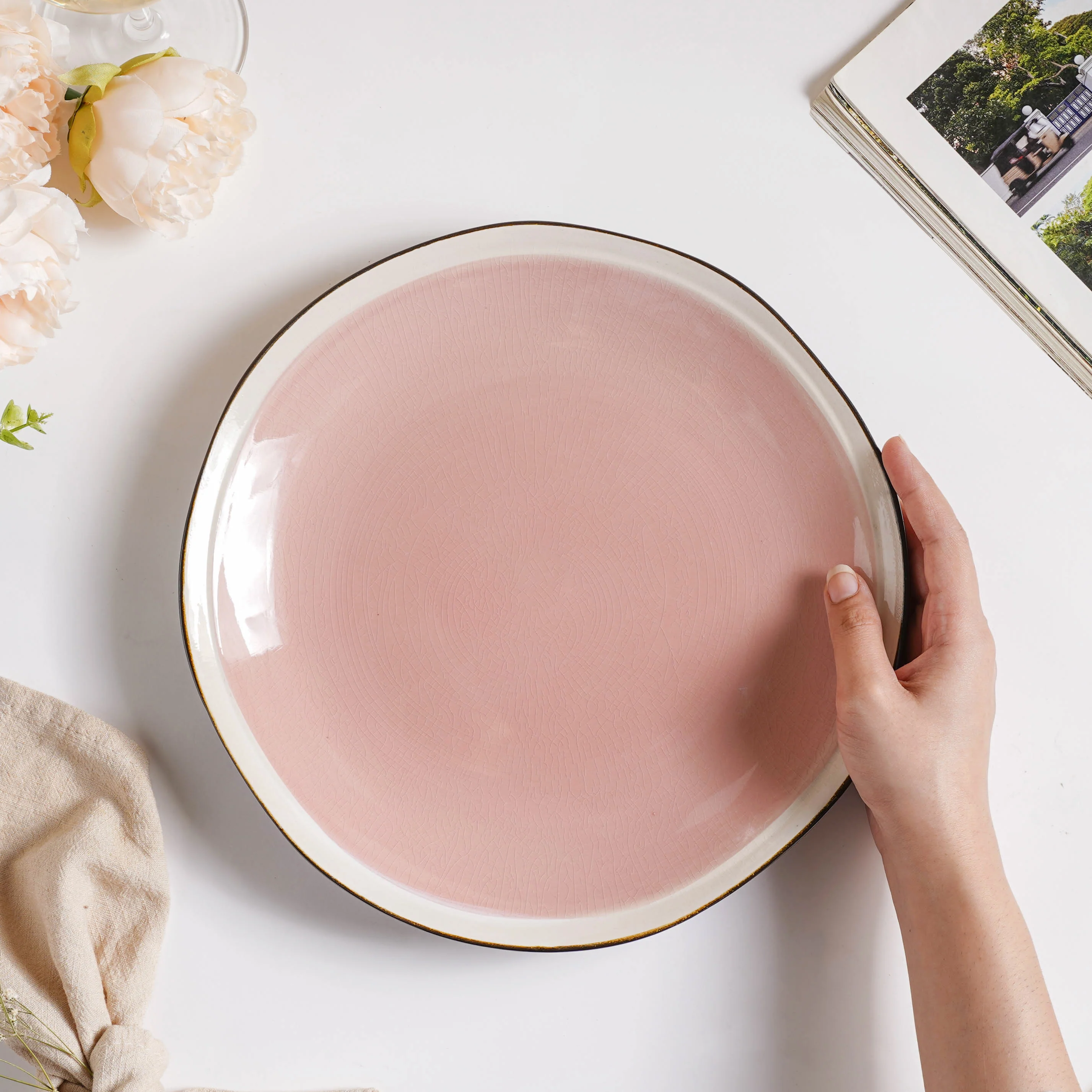 Rosamel Pink Gloss Dinner Plate 10.5 Inch - Image 2