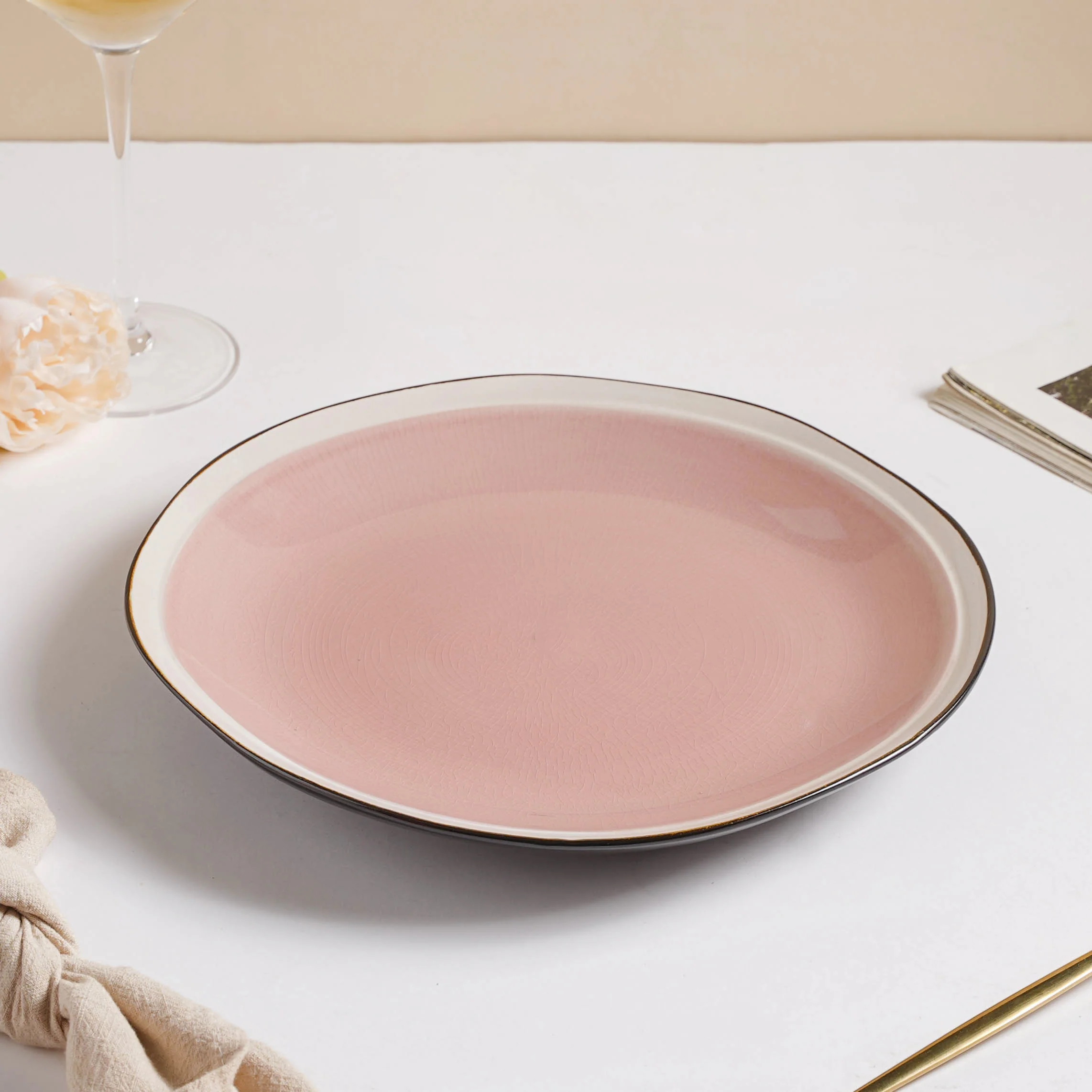 Rosamel Pink Gloss Dinner Plate 10.5 Inch - Image 3