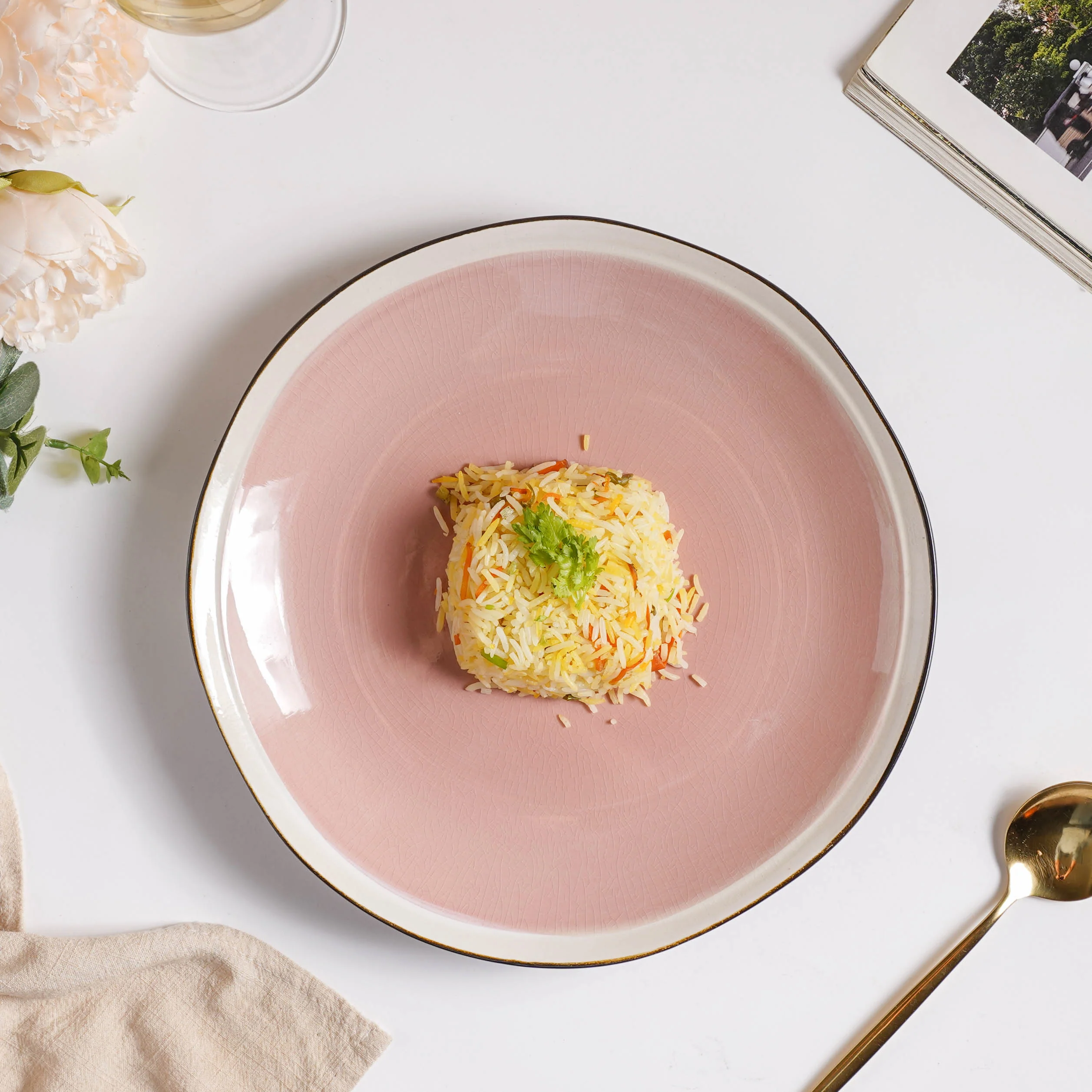 Rosamel Pink Gloss Dinner Plate 10.5 Inch - Image 4