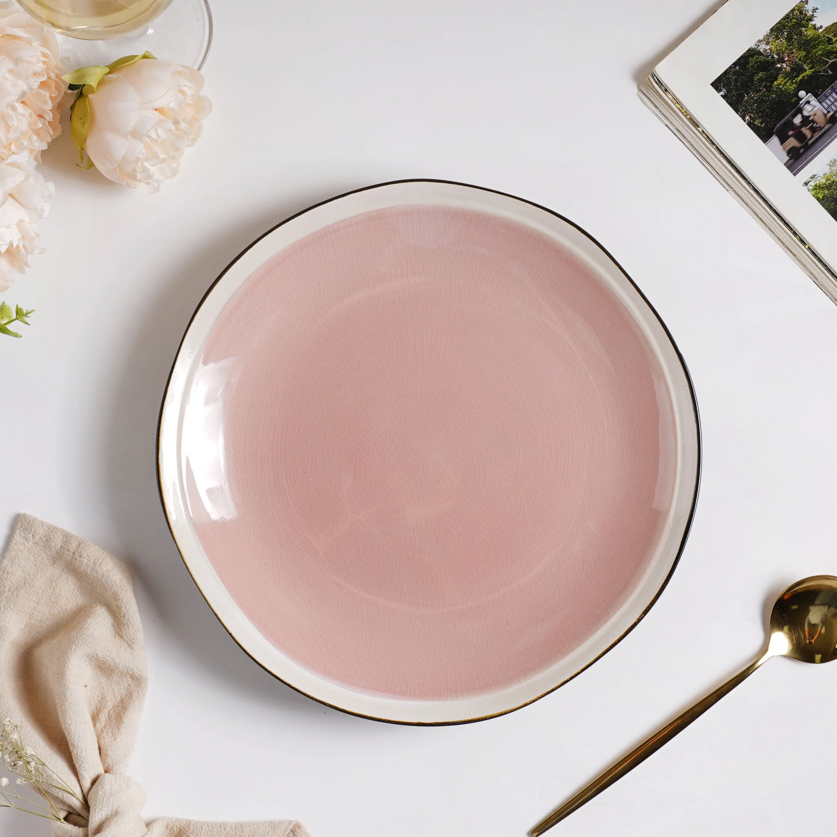 Rosamel Pink Gloss Dinner Plate 10.5 Inch - Image 5