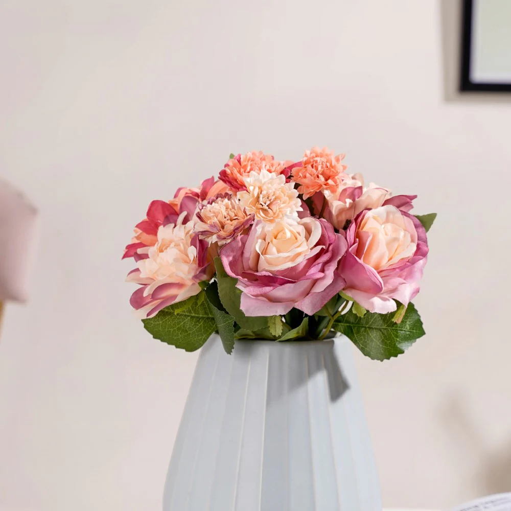 Rose Bouquet Peach And Purple