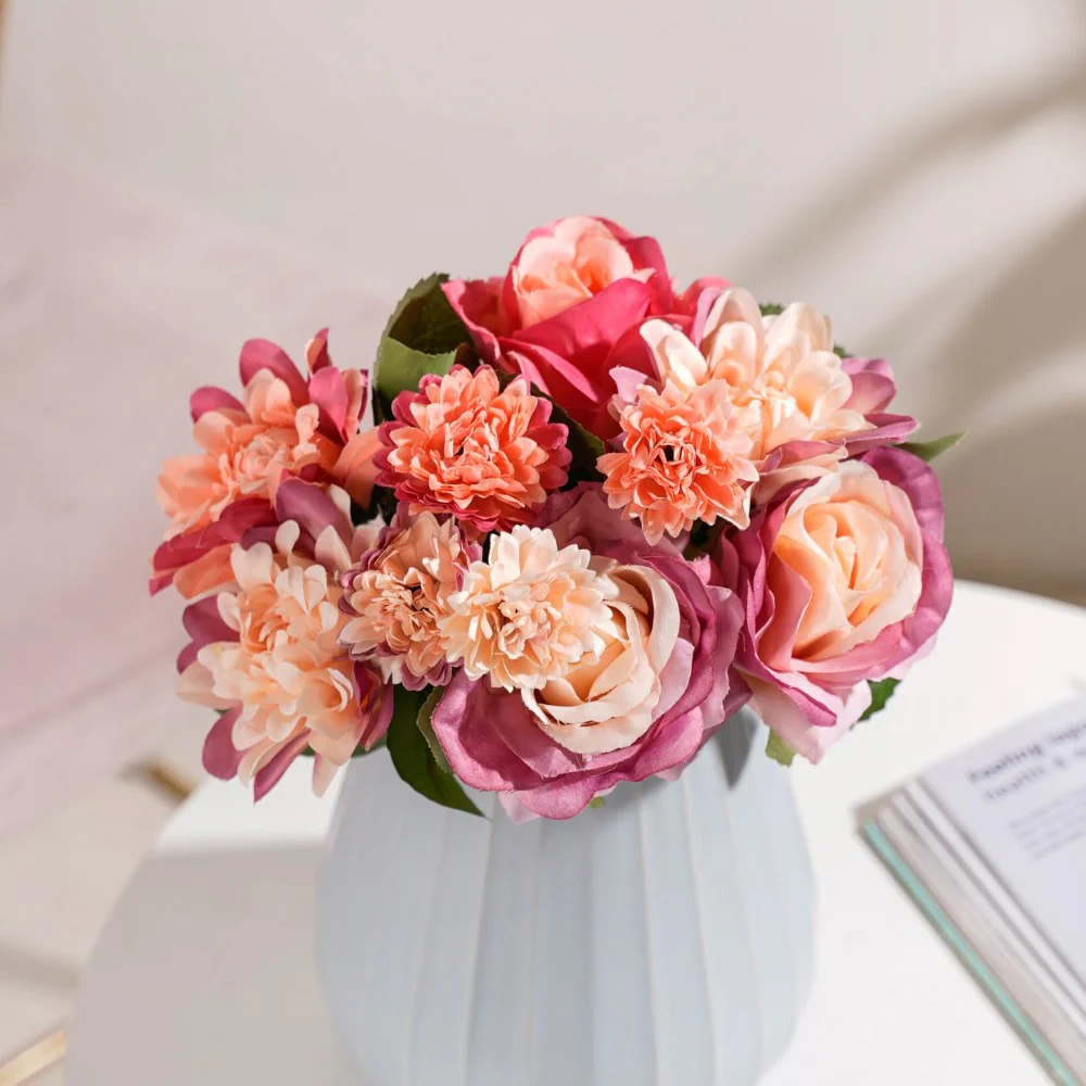 Rose Bouquet Peach And Purple - Image 5