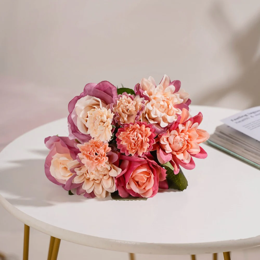 Rose Bouquet Peach And Purple - Image 6