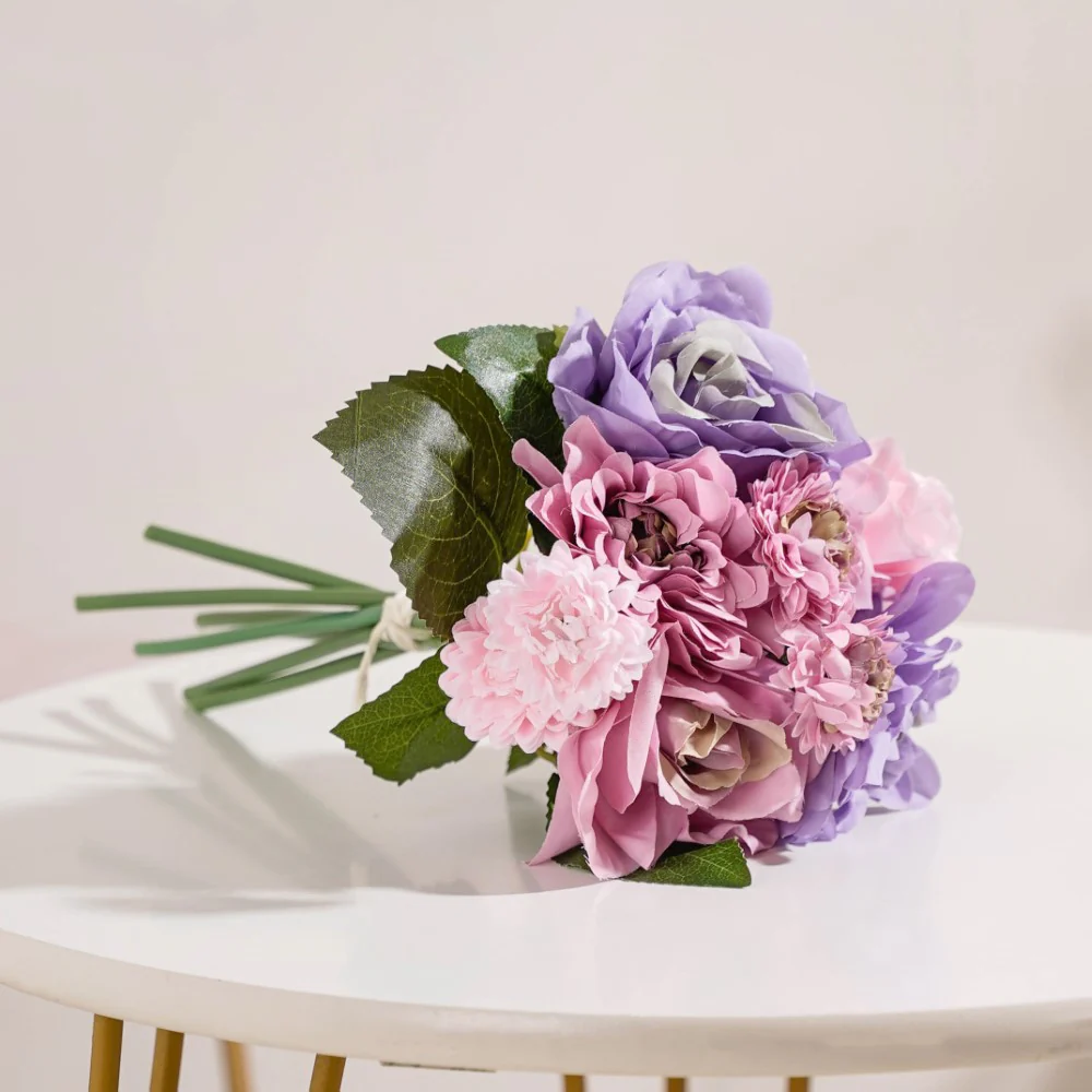Rose Bouquet Pink And Purple - Image 3