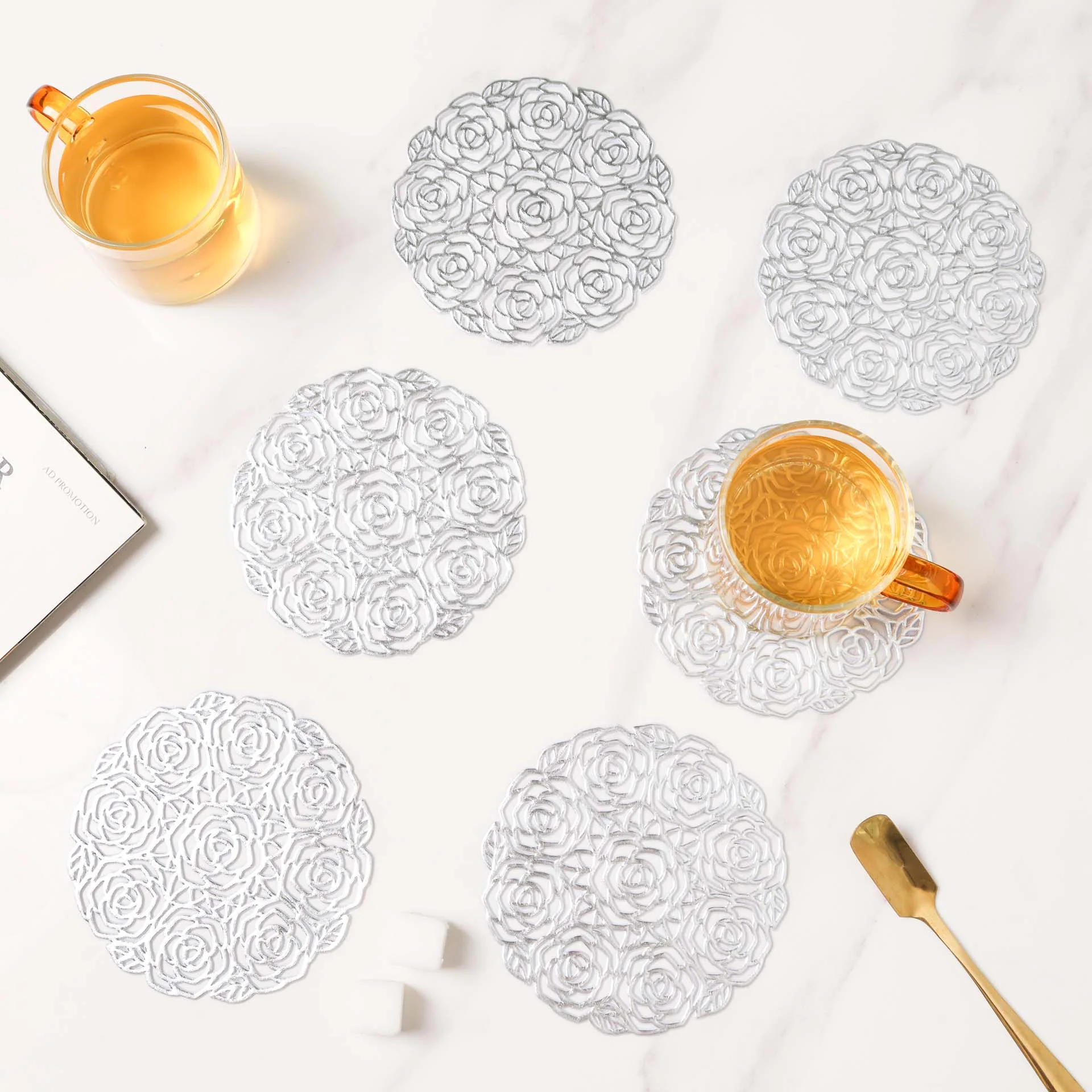 Rose Coaster Set of 6 - Image 10