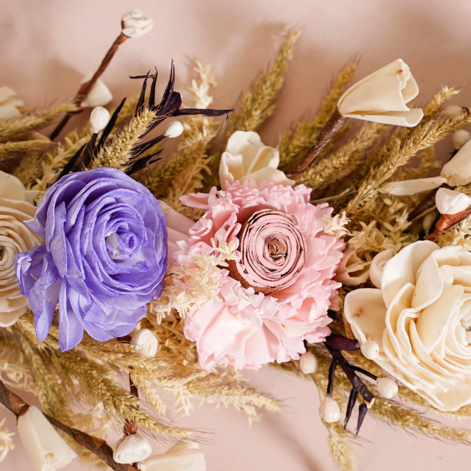 Rose Dried Flower Decoration Set Of 3 - Image 7