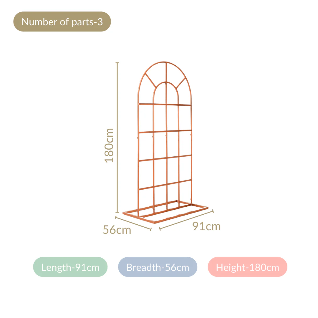 Rose Gold Arched Metal Backdrop Frame 42 Inch - Image 4