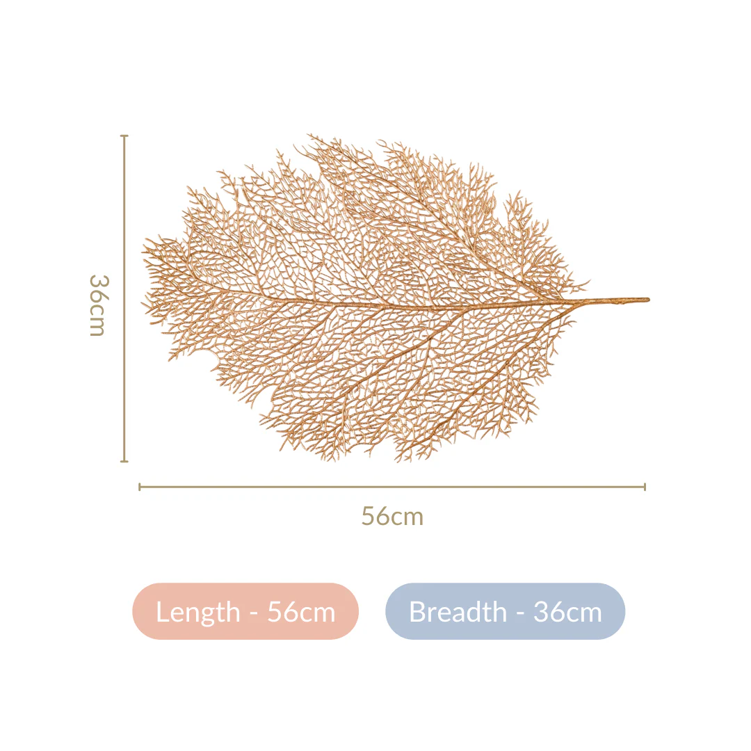 Rose Gold Leaf Table Mat Set Of 6 - Image 6