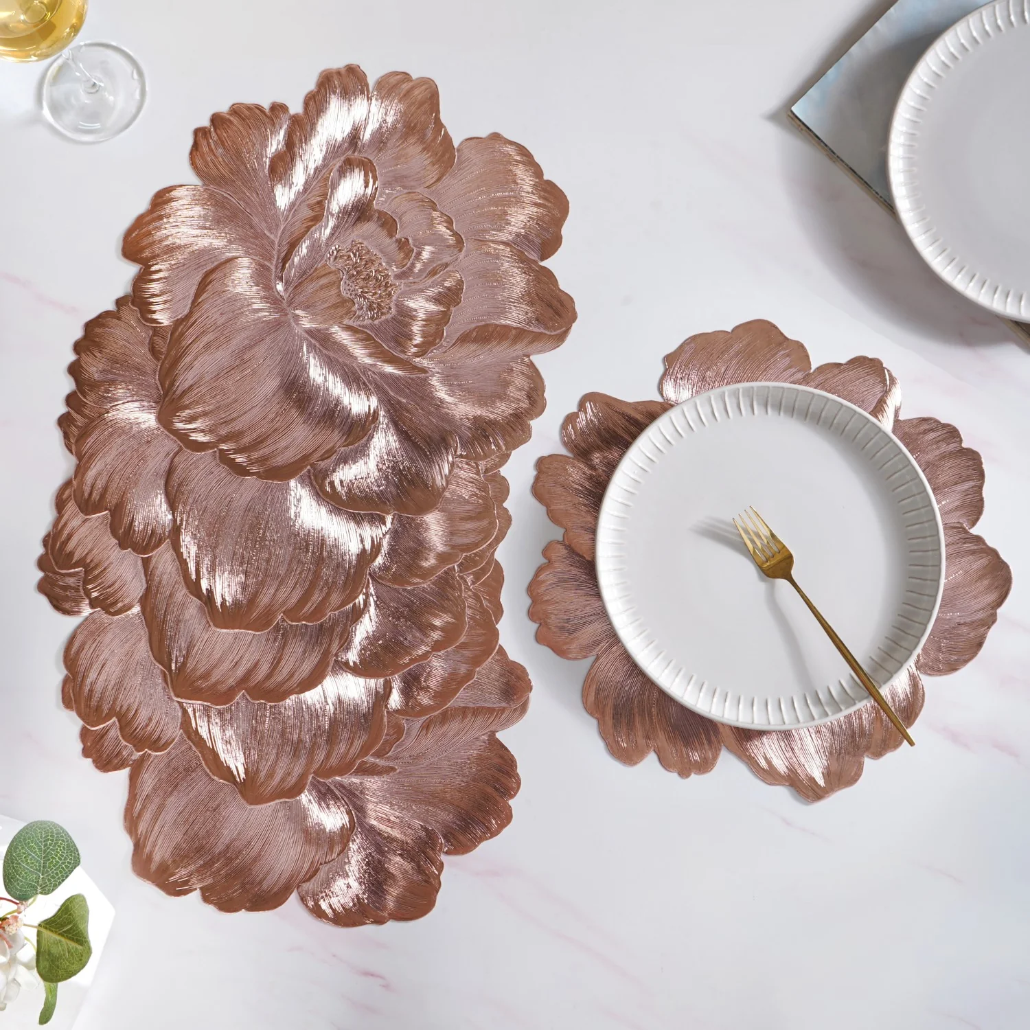 Rose Radiance Petal Placemat Set Of 6 - Image 2