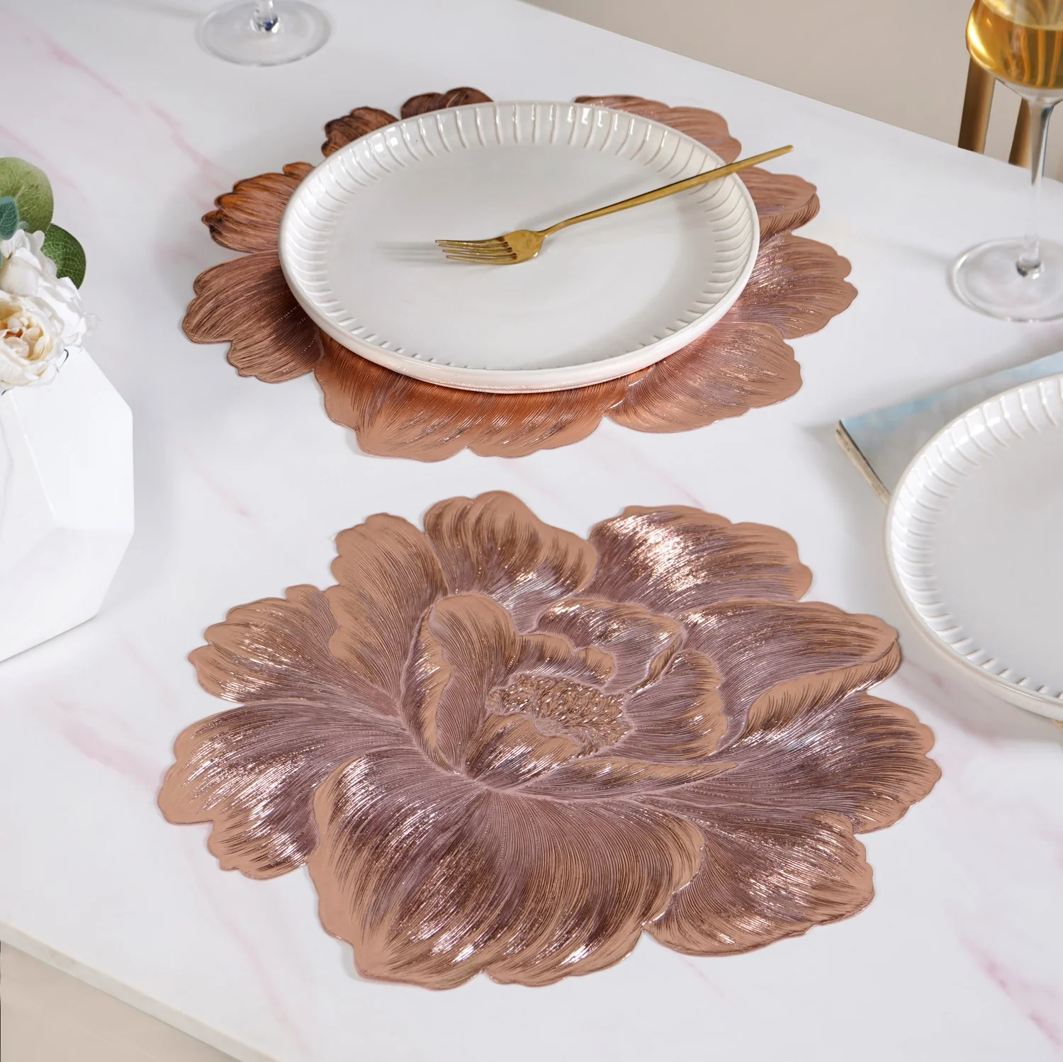 Rose Radiance Petal Placemat Set Of 6 - Image 8